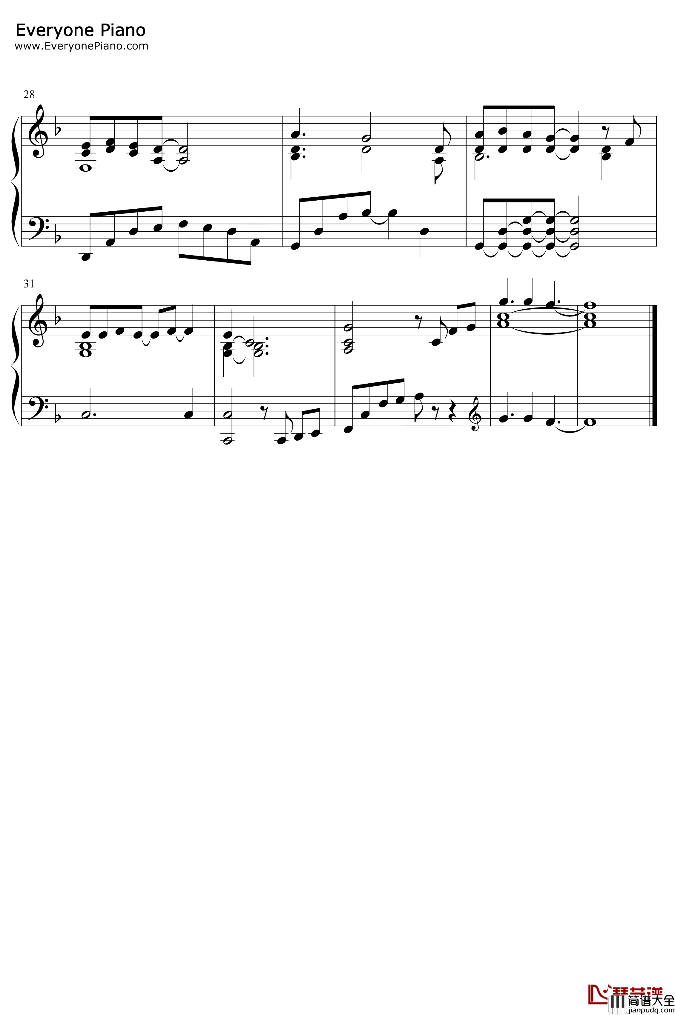 Last_Christmas钢琴谱_Wham!_Wham