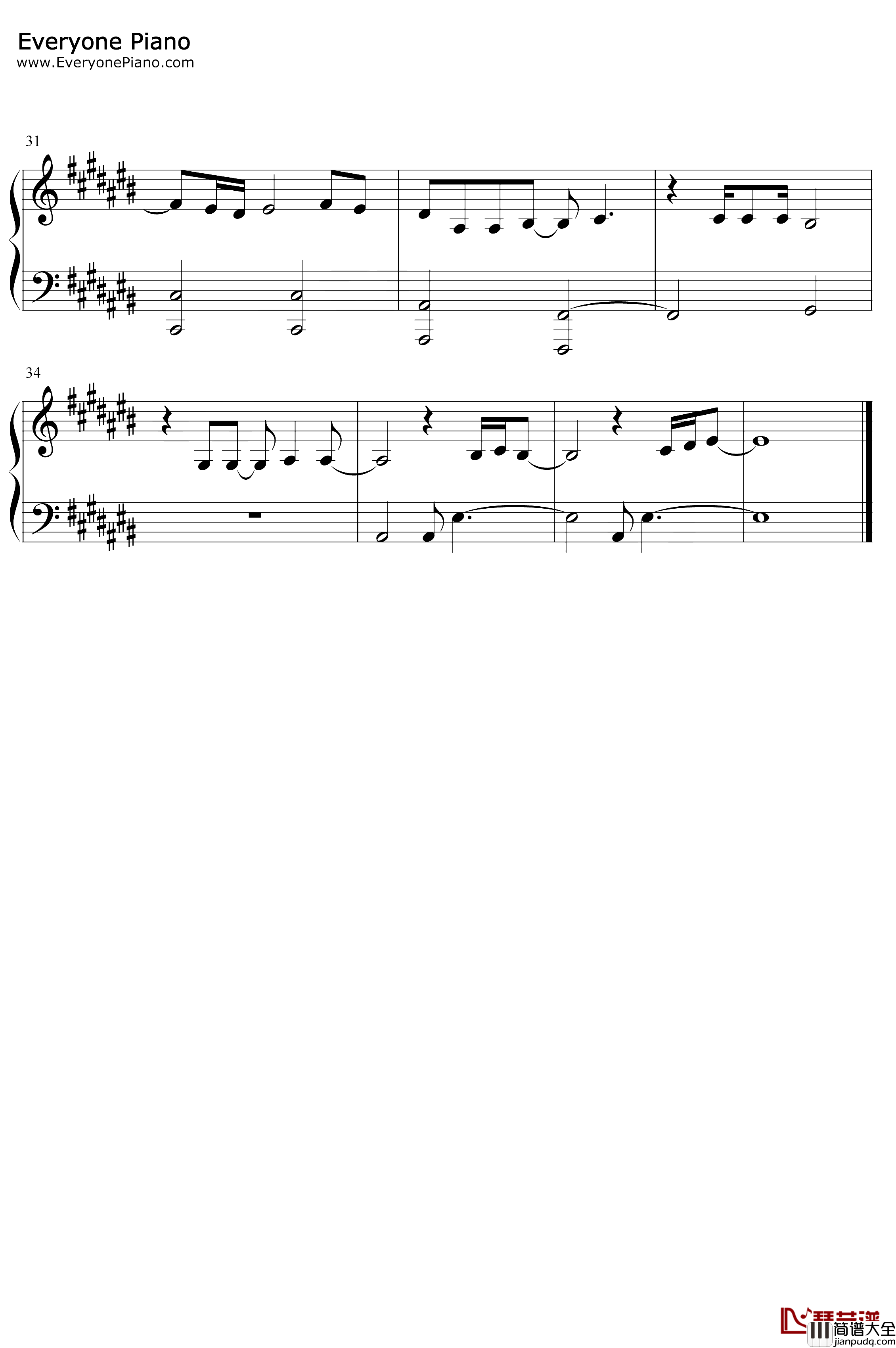 All_Is_Found钢琴谱_EvanRachelWood_冰雪奇缘2_Frozen2_回忆之河