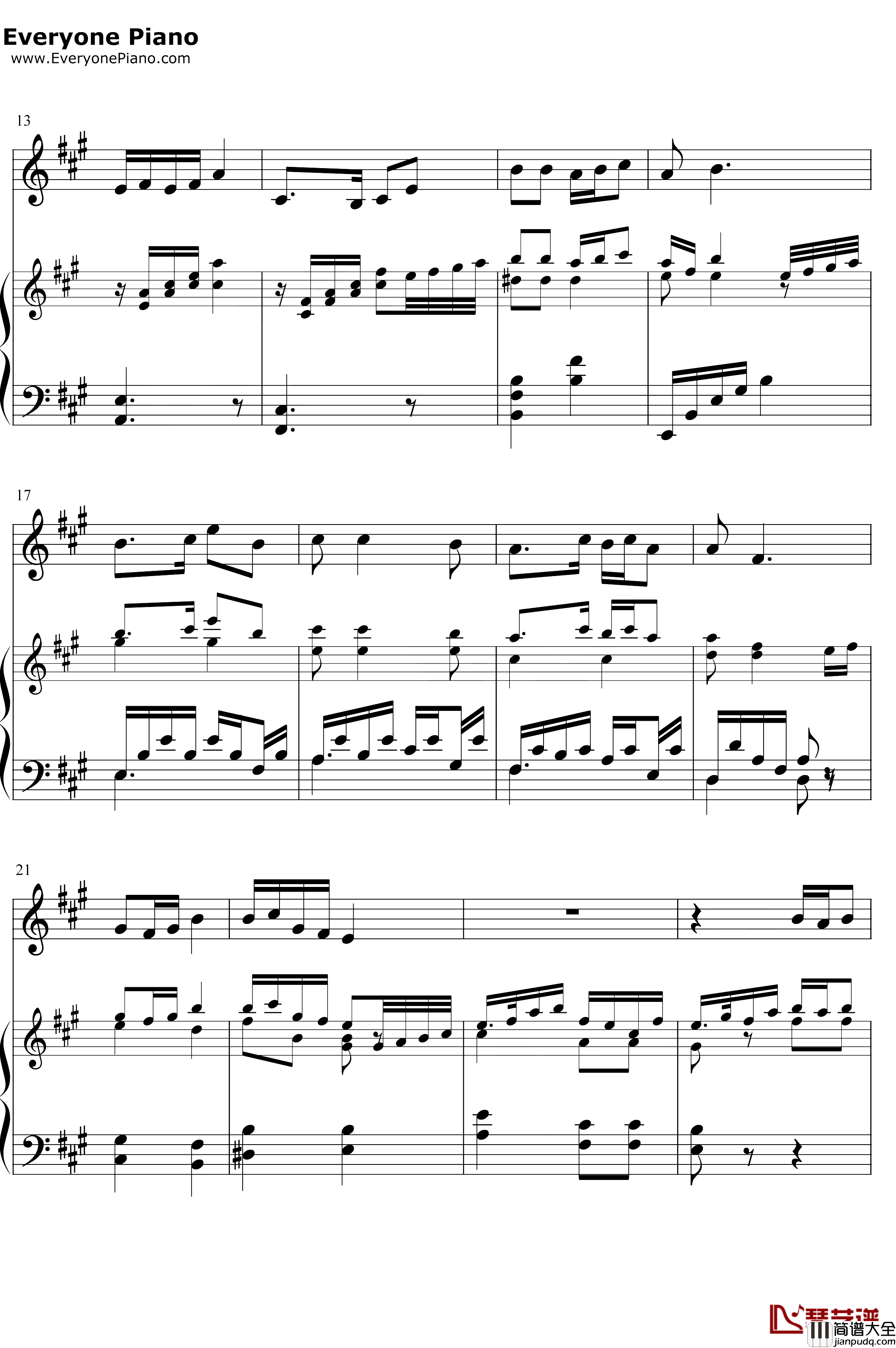 梨花颂钢琴谱_杨乃林_大唐贵妃主题曲