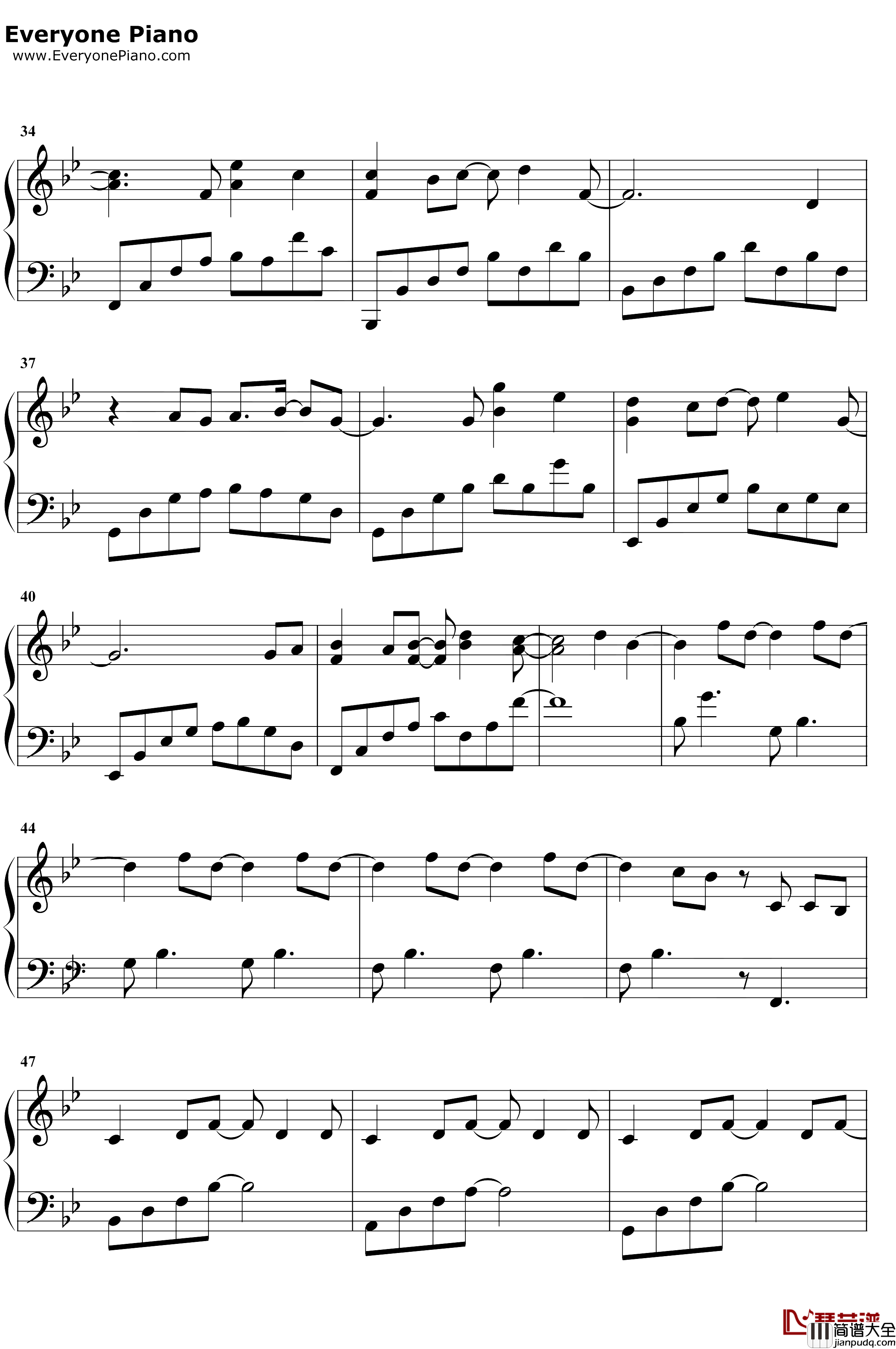 几个你钢琴谱_薛之谦_胜女的代价插曲