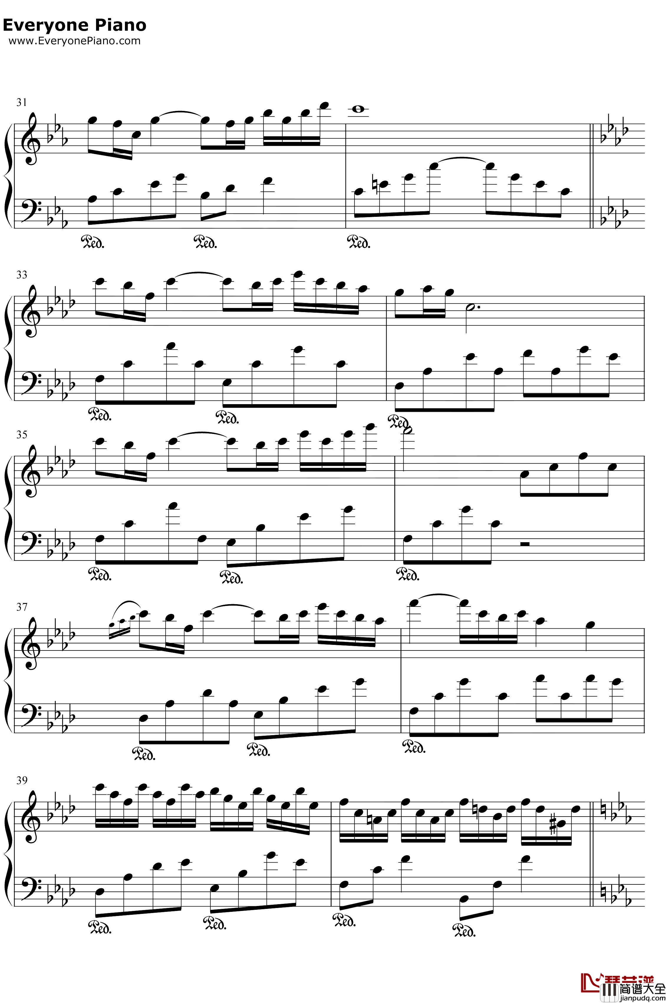 繁华的寂静钢琴谱_文武贝_繁华的寂静