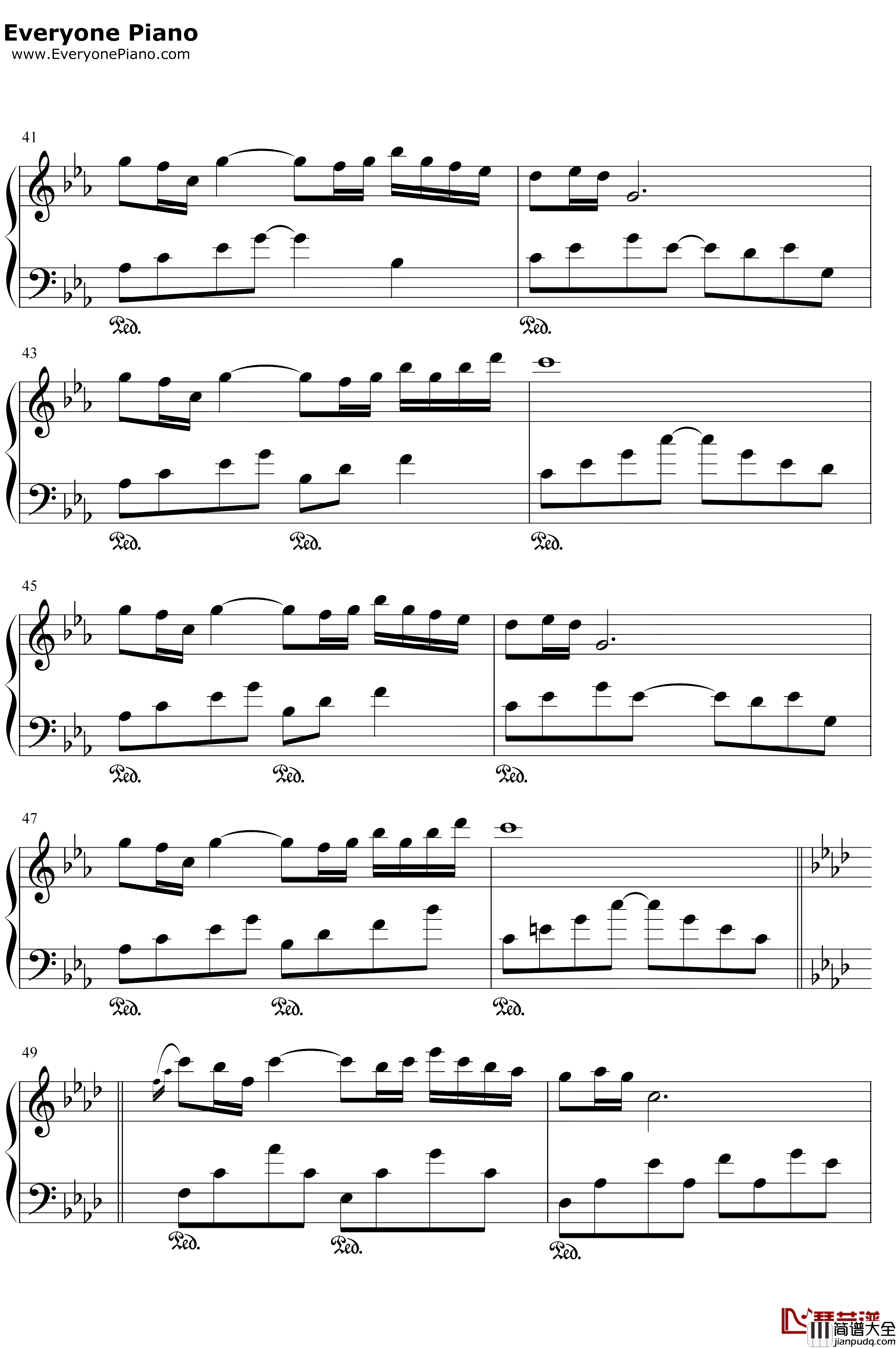 繁华的寂静钢琴谱_文武贝_繁华的寂静