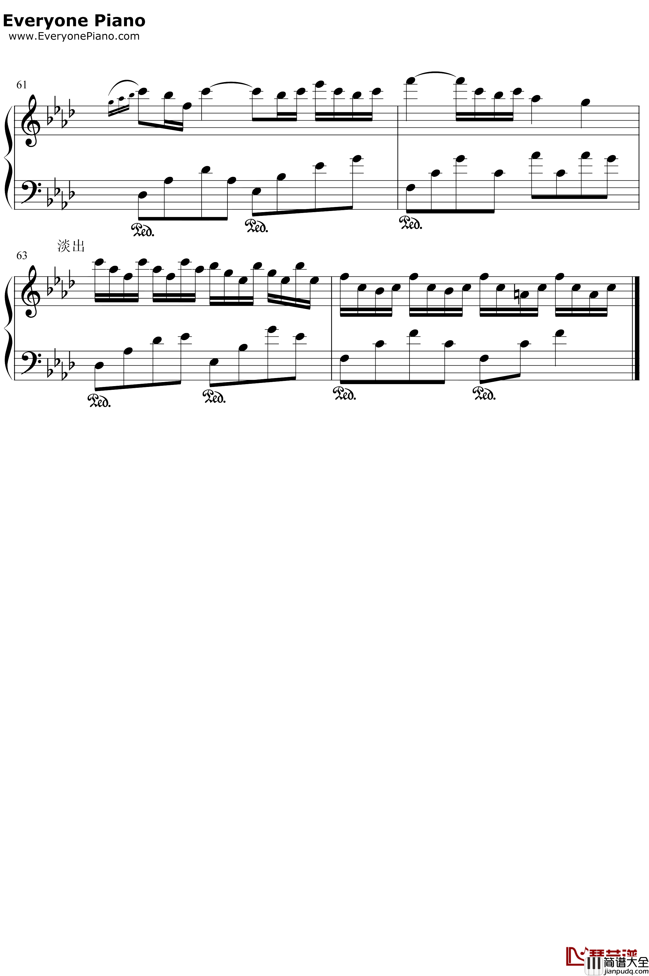 繁华的寂静钢琴谱_文武贝_繁华的寂静