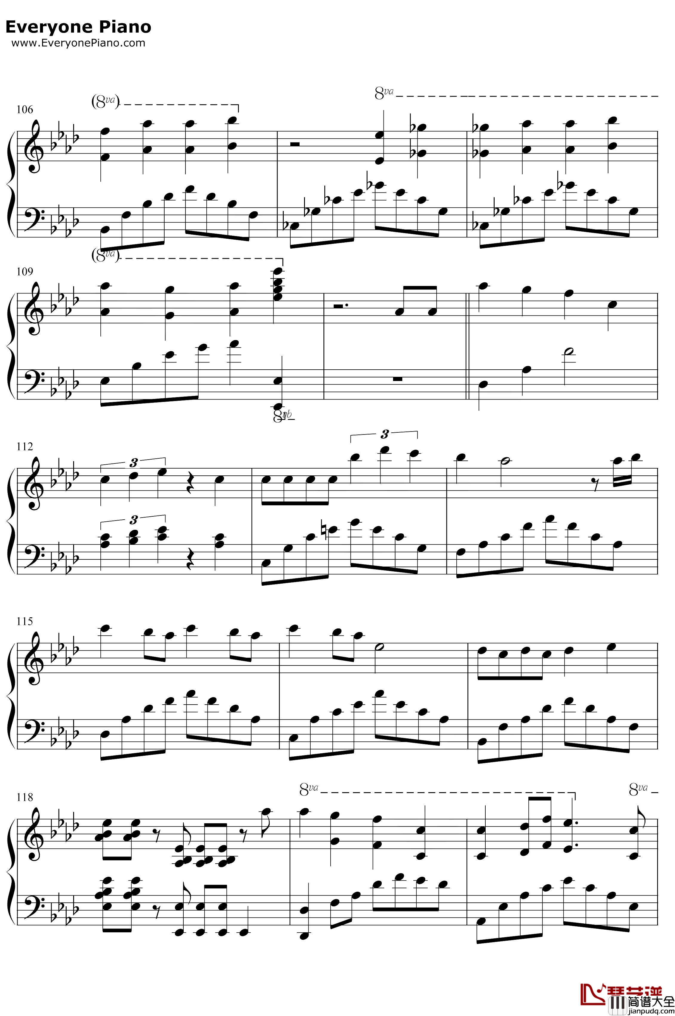 有个爱你的人不容易钢琴谱_那英_完整版