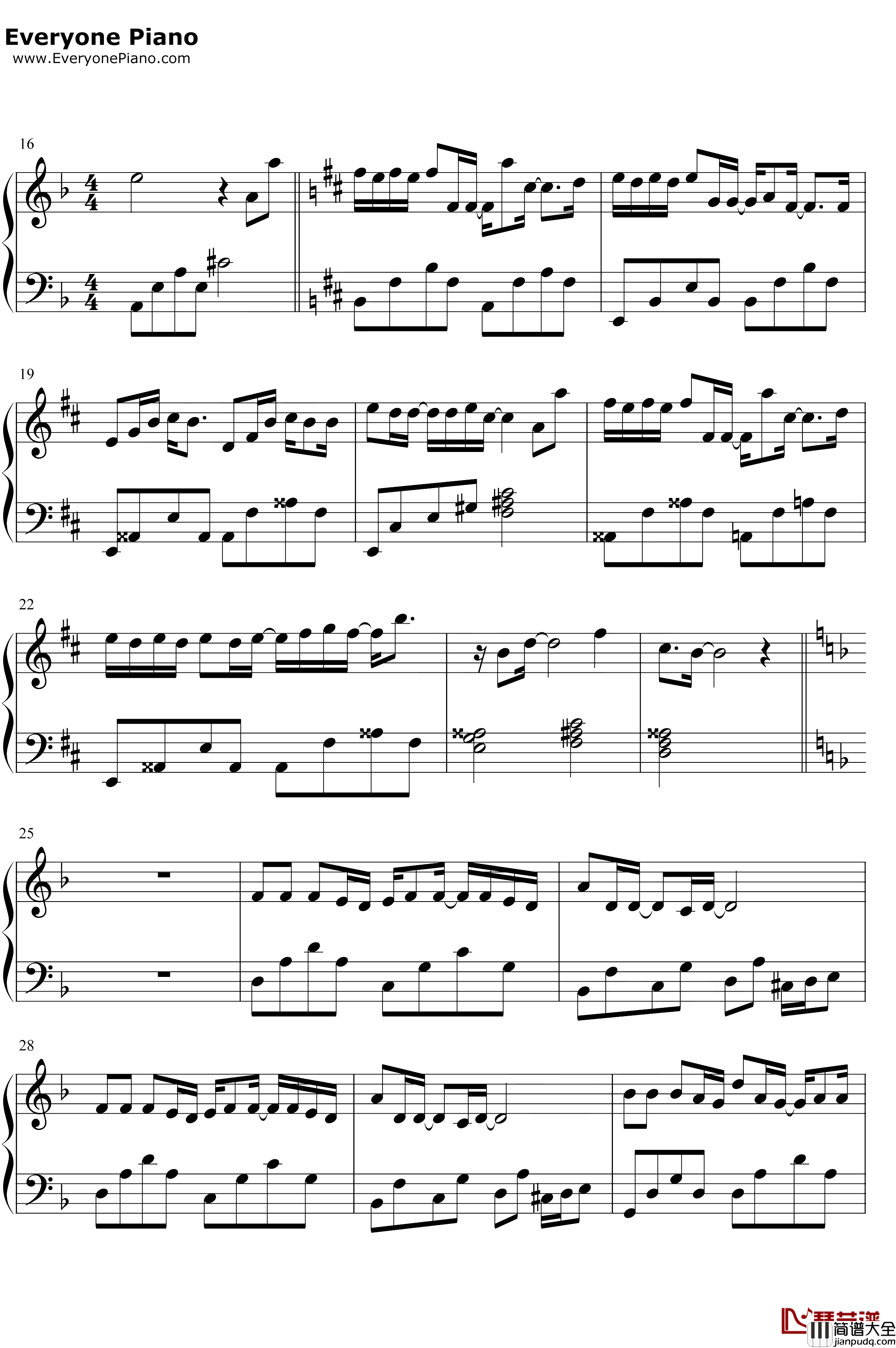 病态钢琴谱_薛之谦