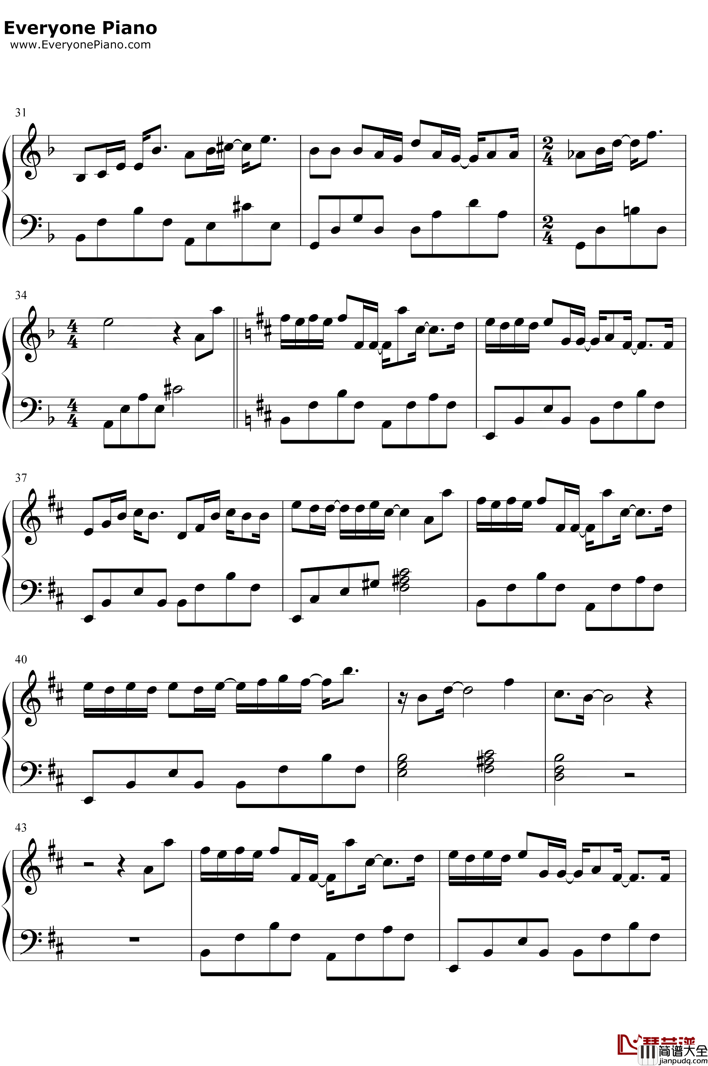 病态钢琴谱_薛之谦