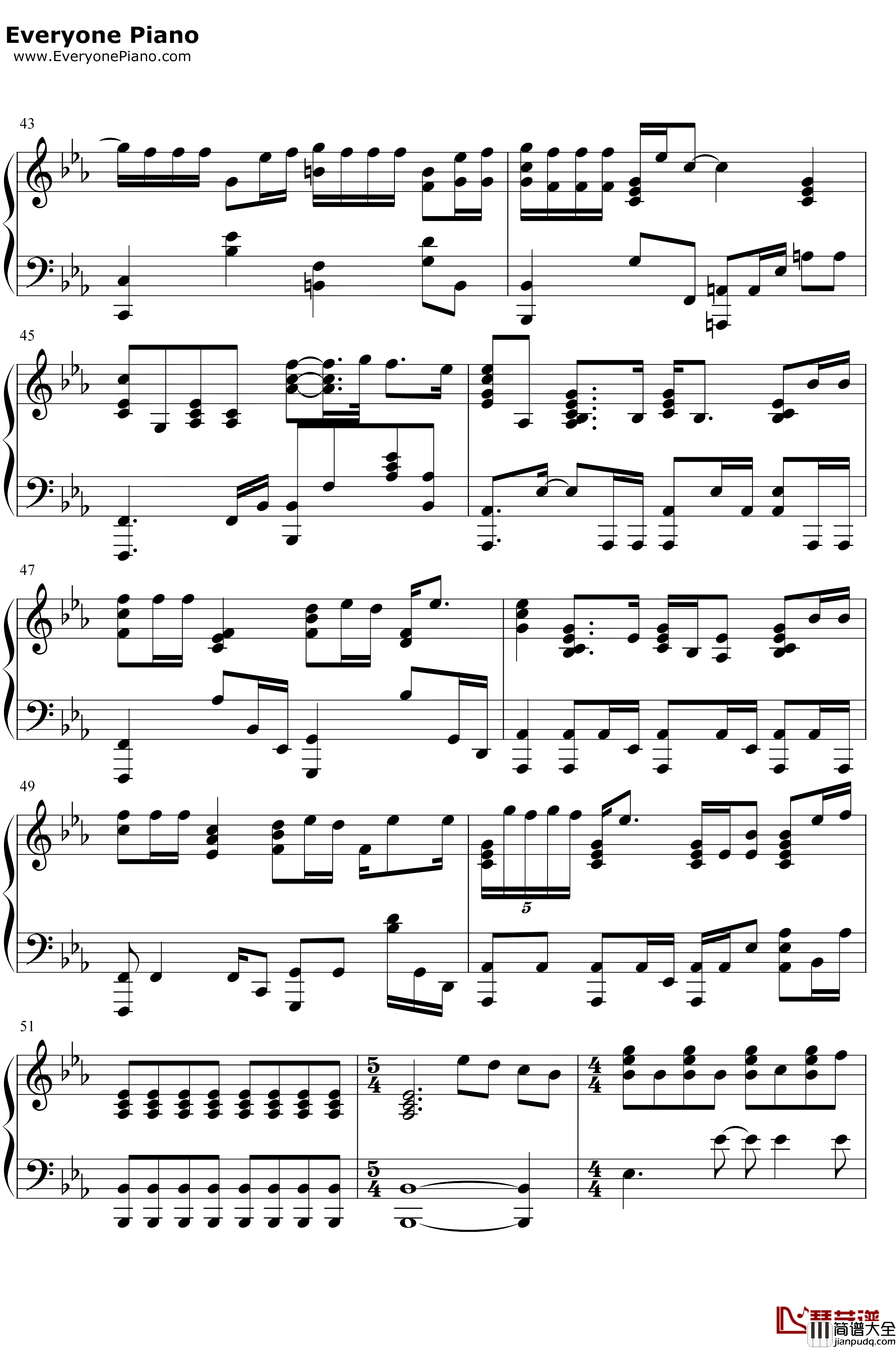 ILUVU钢琴谱_刘宪华_刘宪华