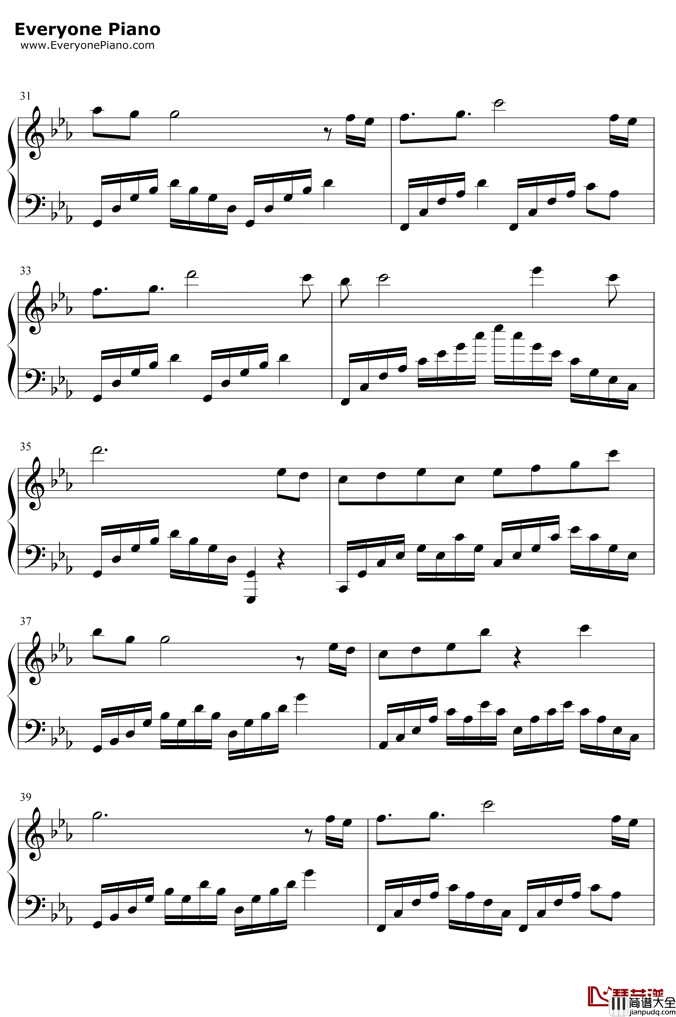 荒城渡钢琴谱_周深_陈情令薛洋人物曲