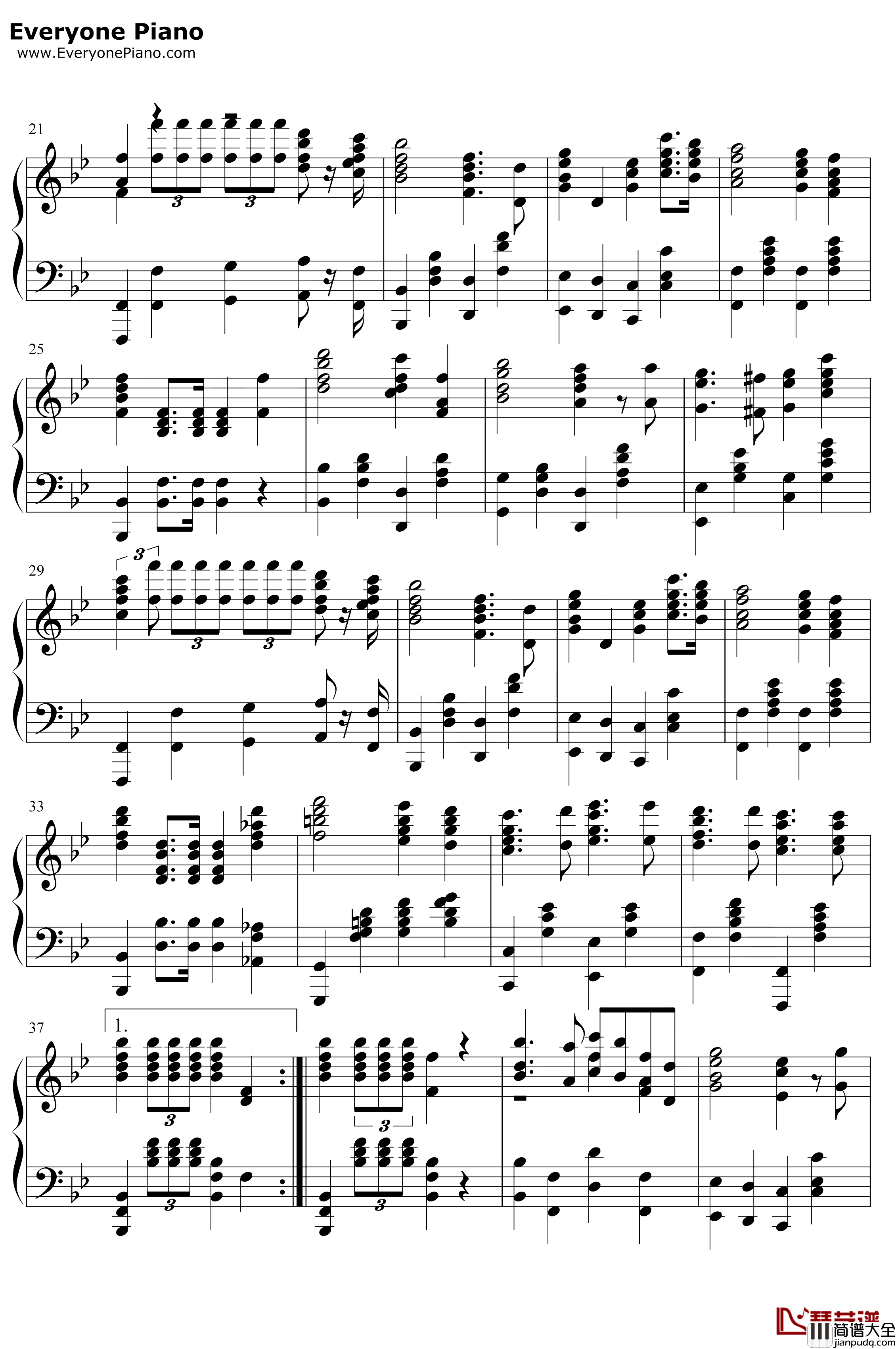 国际歌钢琴谱_皮埃尔·狄盖特_LInternationale