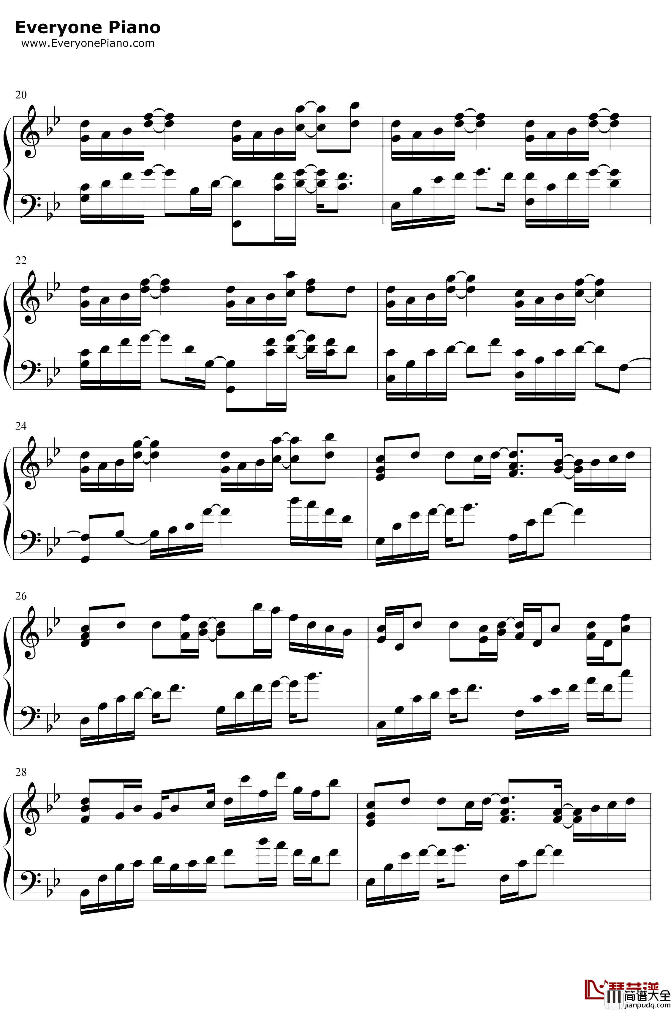 何以歌钢琴谱_Aki阿杰_完美版