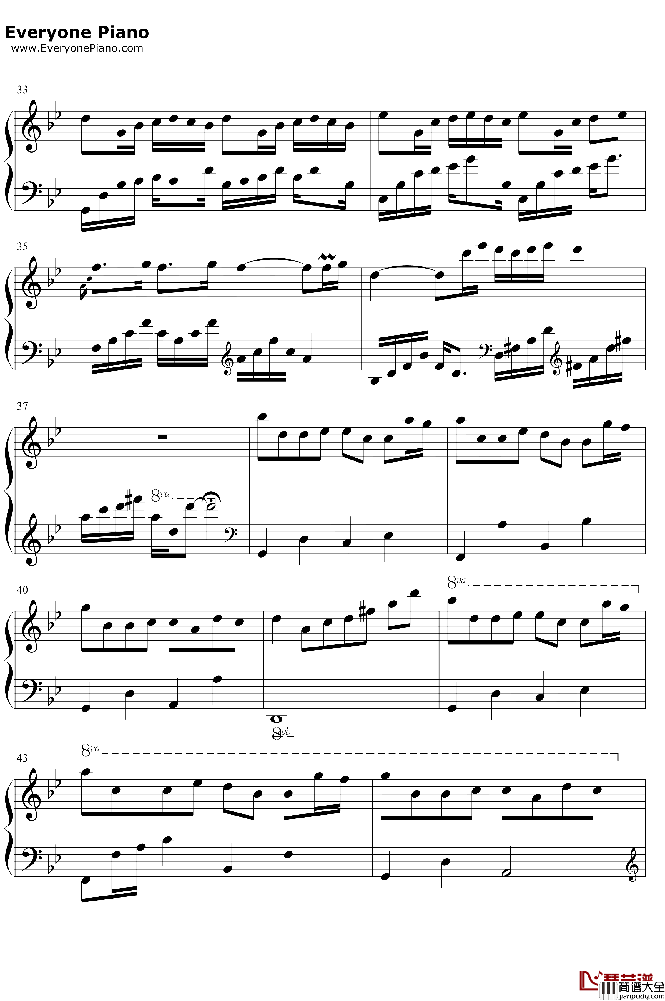 梦中的婚礼钢琴谱_理查德·克莱德曼_精美好听版