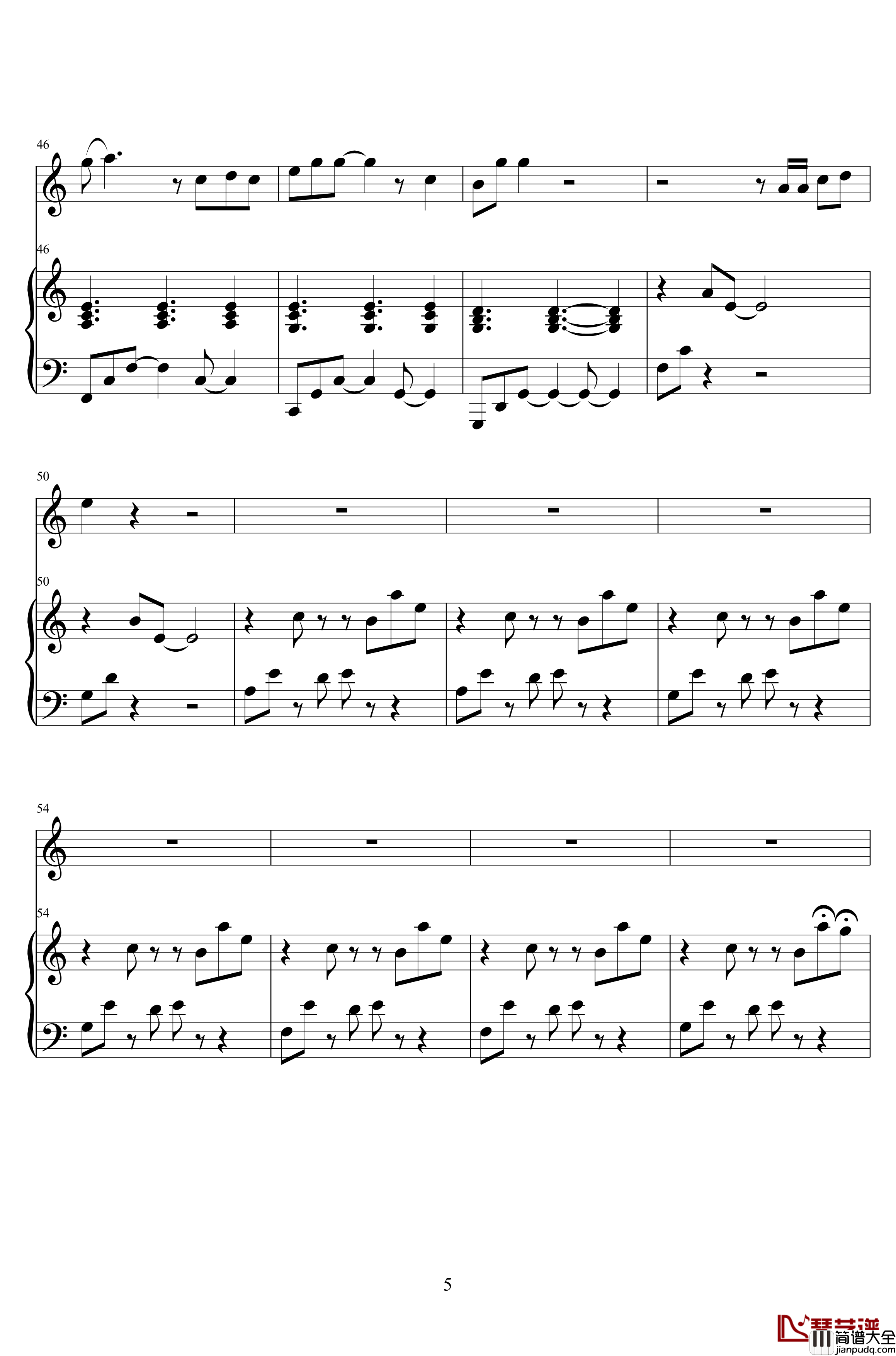 小星球钢琴谱_陈意涵_低碳伴奏