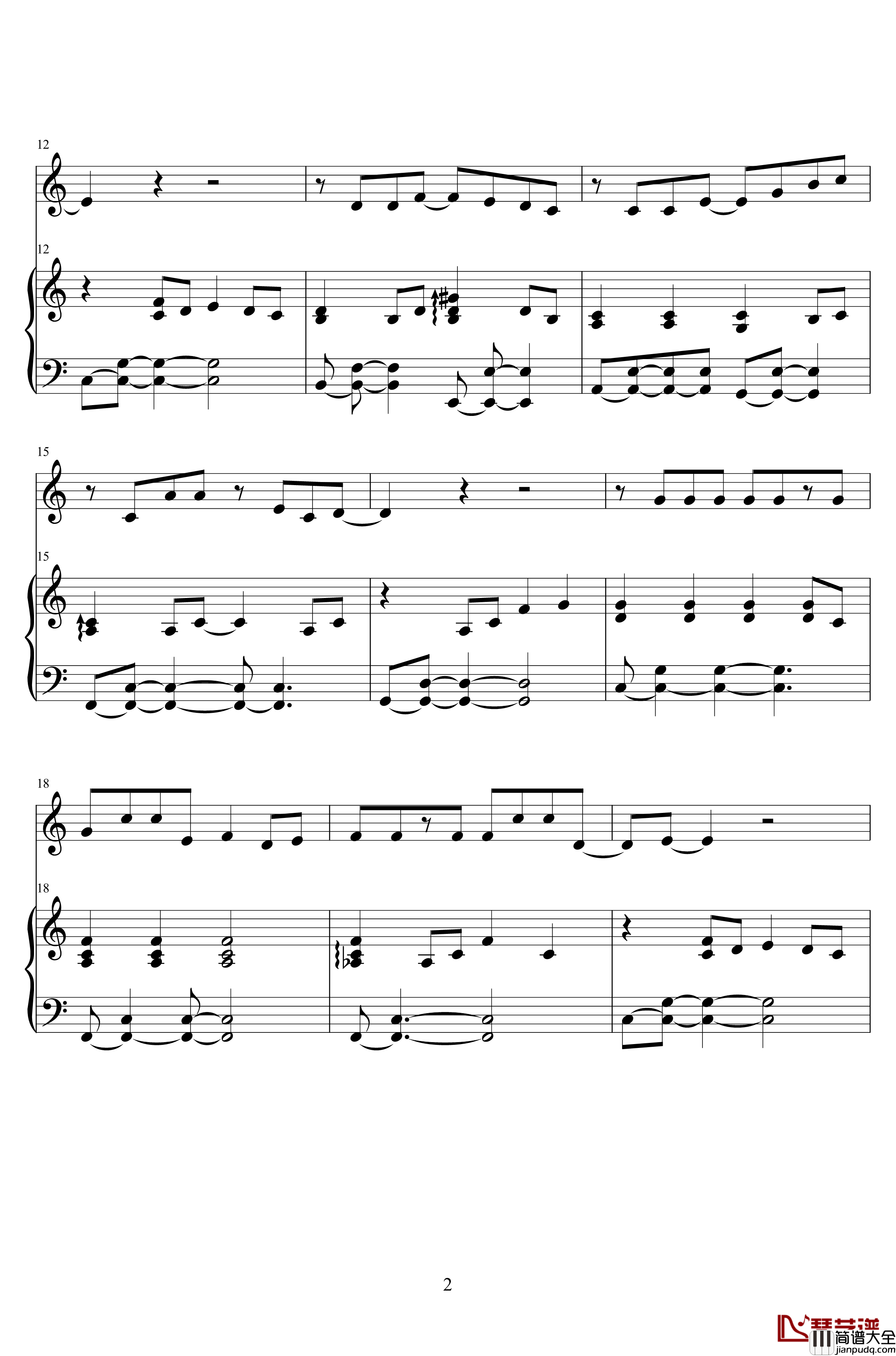 那女孩对我说钢琴谱_黄义达_低碳伴奏