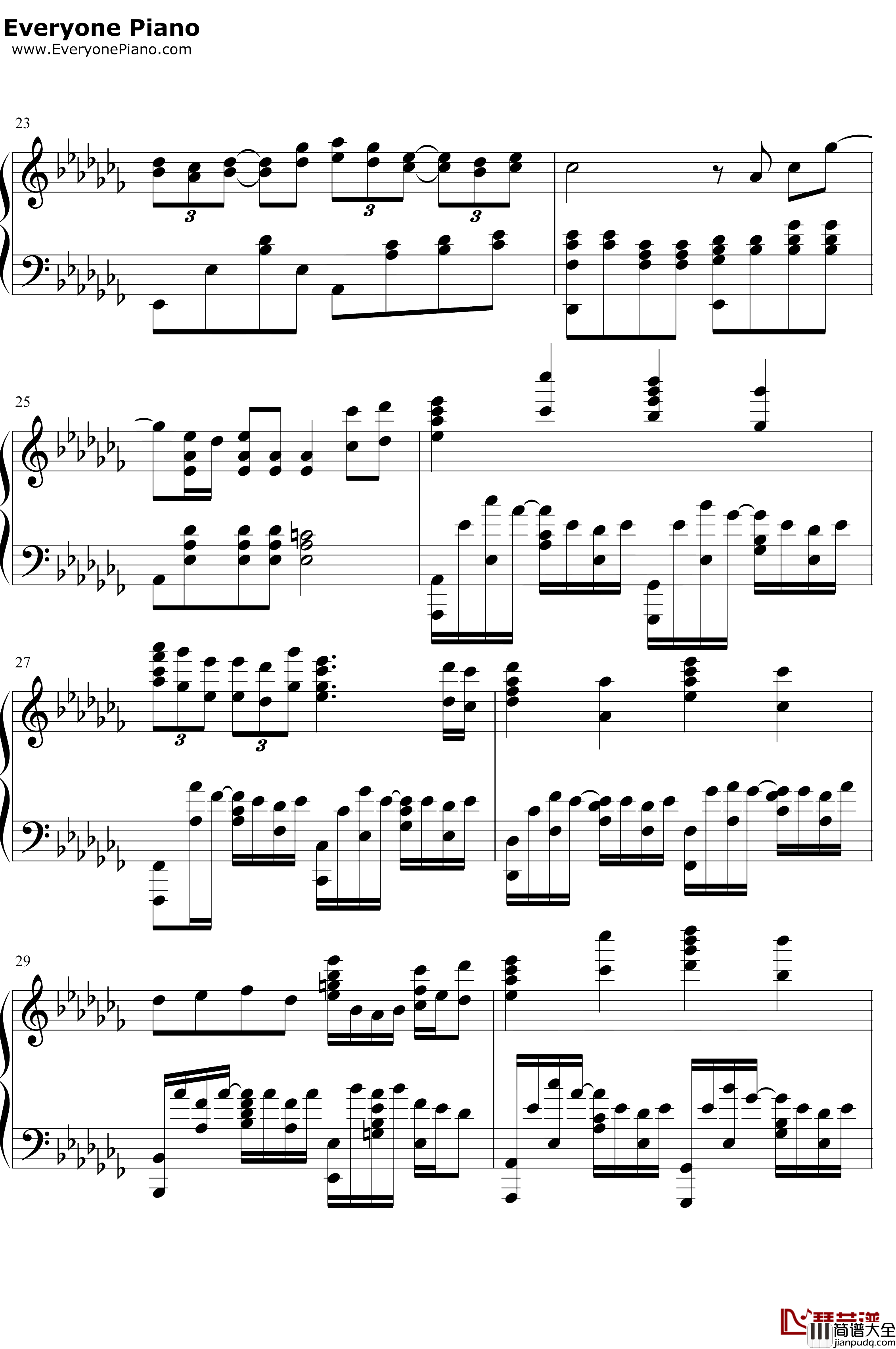 醉梦前尘钢琴谱_林志炫_完美版