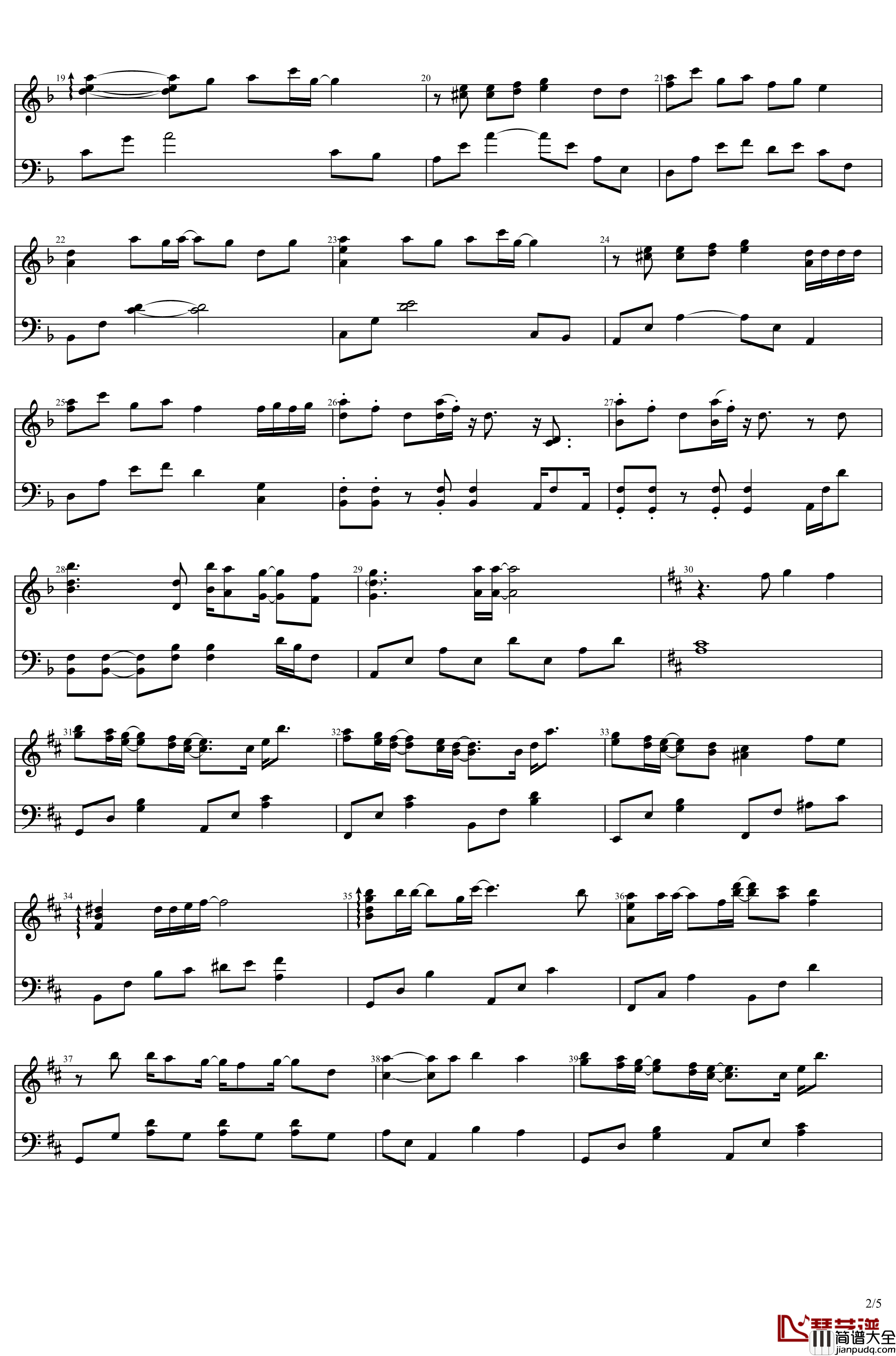 秋之回忆2_ova动画ED_Usual_place钢琴谱_Memories_Off*志仓千代丸_志倉千代丸