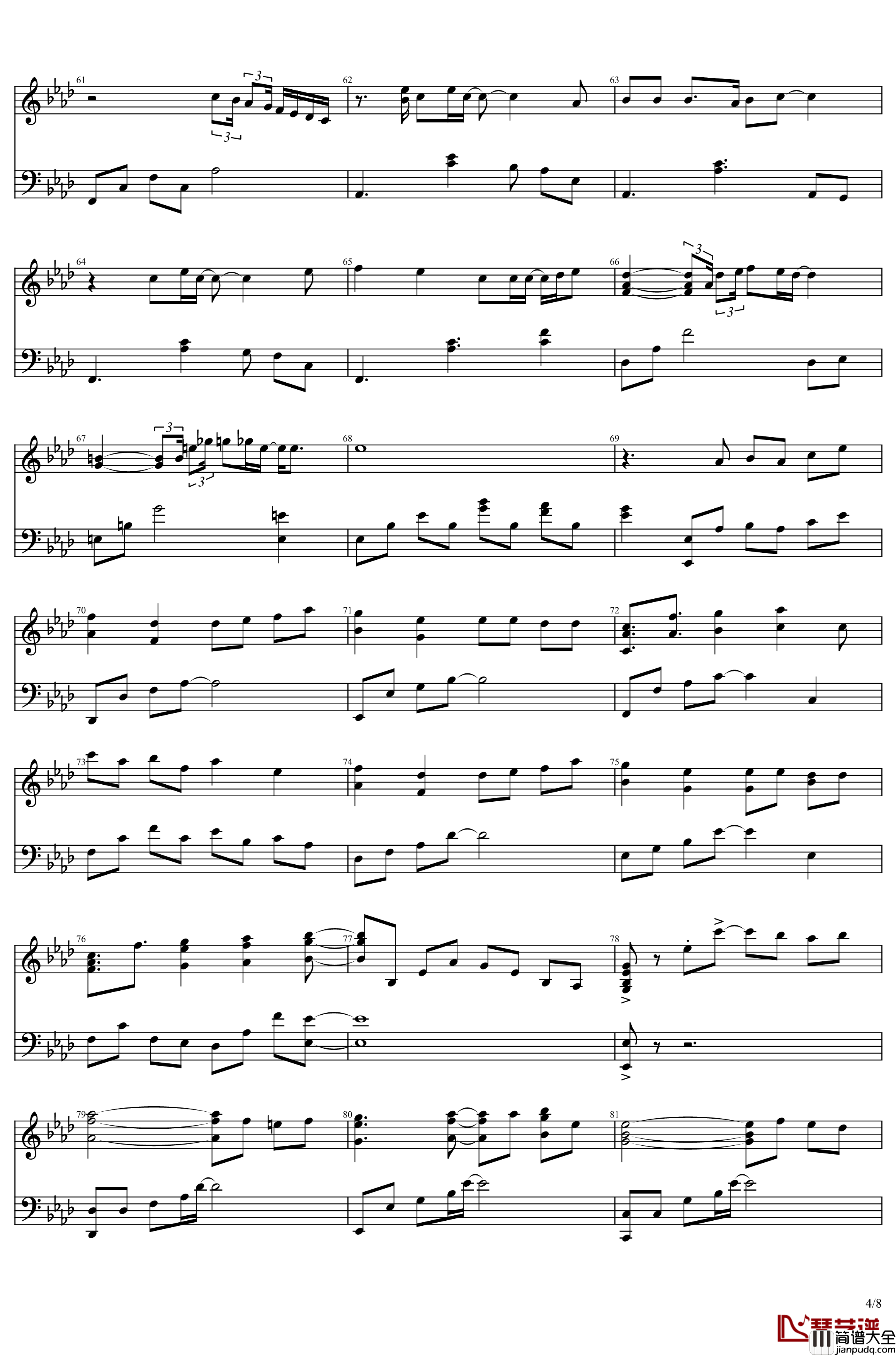 秋之回忆3_ED1___この星に生まれて钢琴谱_Memories_Off*志仓千代丸_志倉千代丸