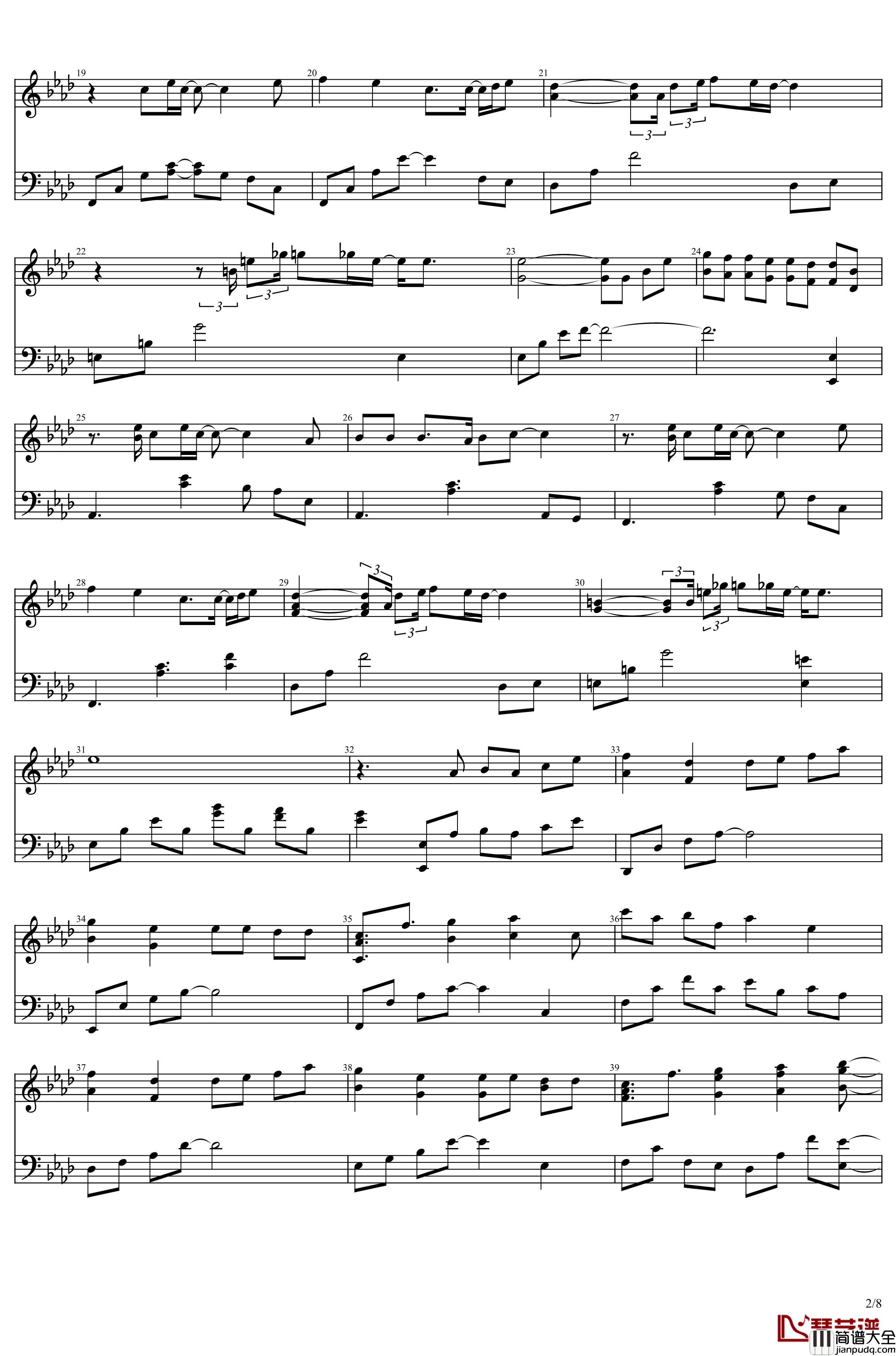 秋之回忆3_ED1___この星に生まれて钢琴谱_Memories_Off*志仓千代丸_志倉千代丸