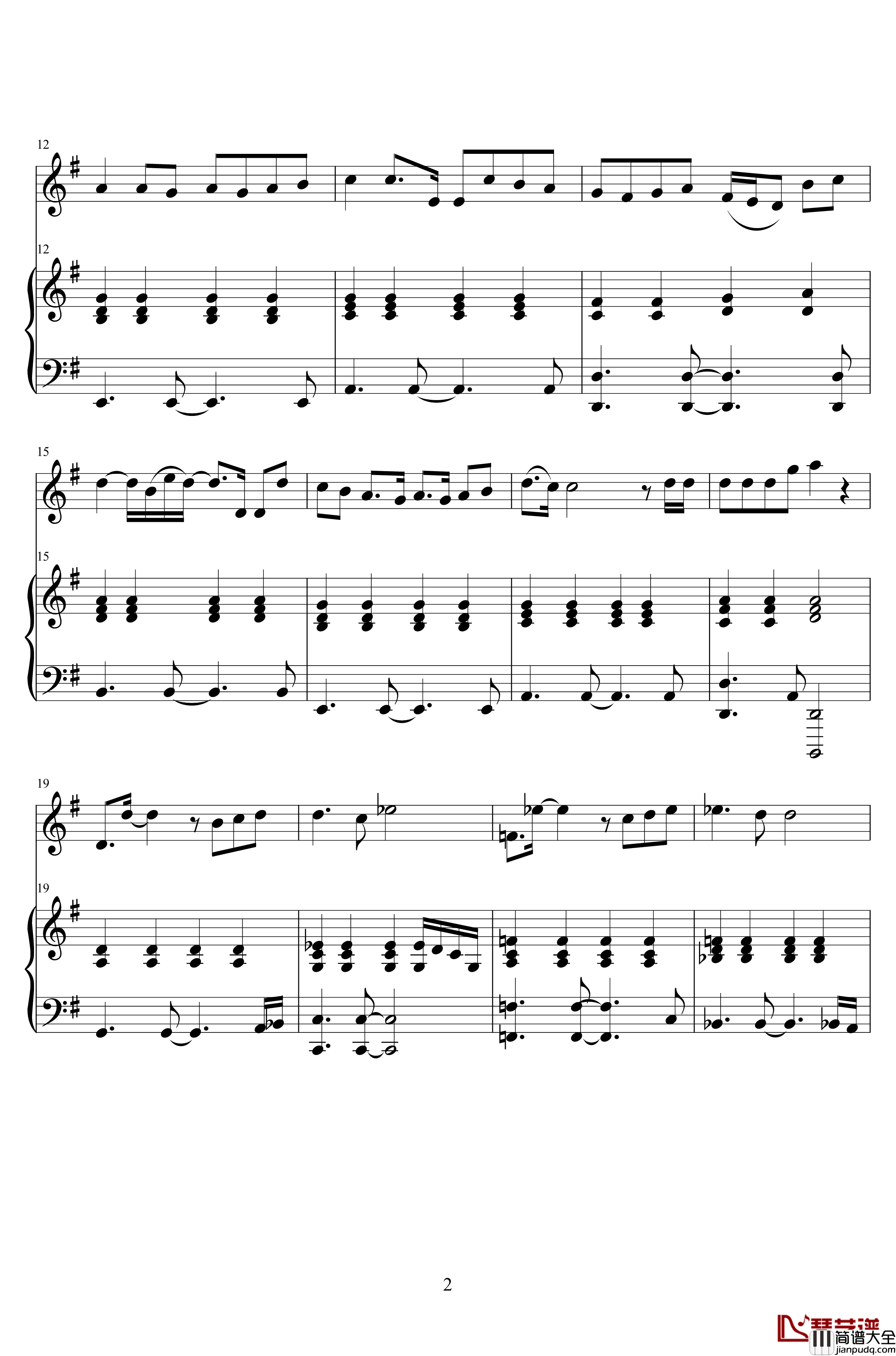 黑色幽默钢琴谱_降key简化_周杰伦_低碳伴奏