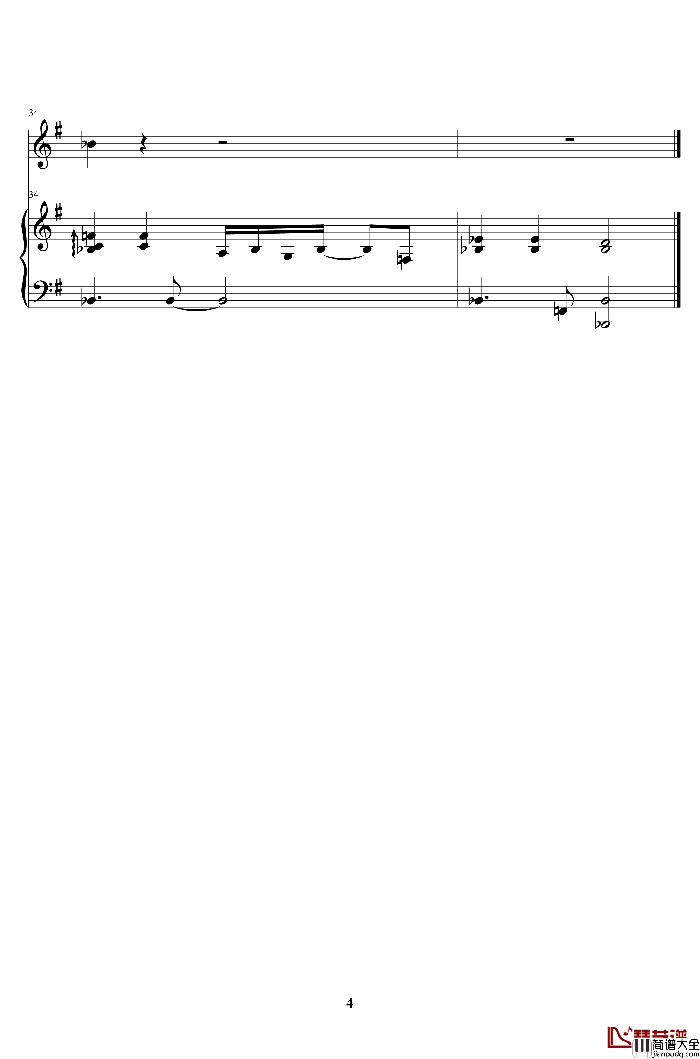 黑色幽默钢琴谱_降key简化_周杰伦_低碳伴奏