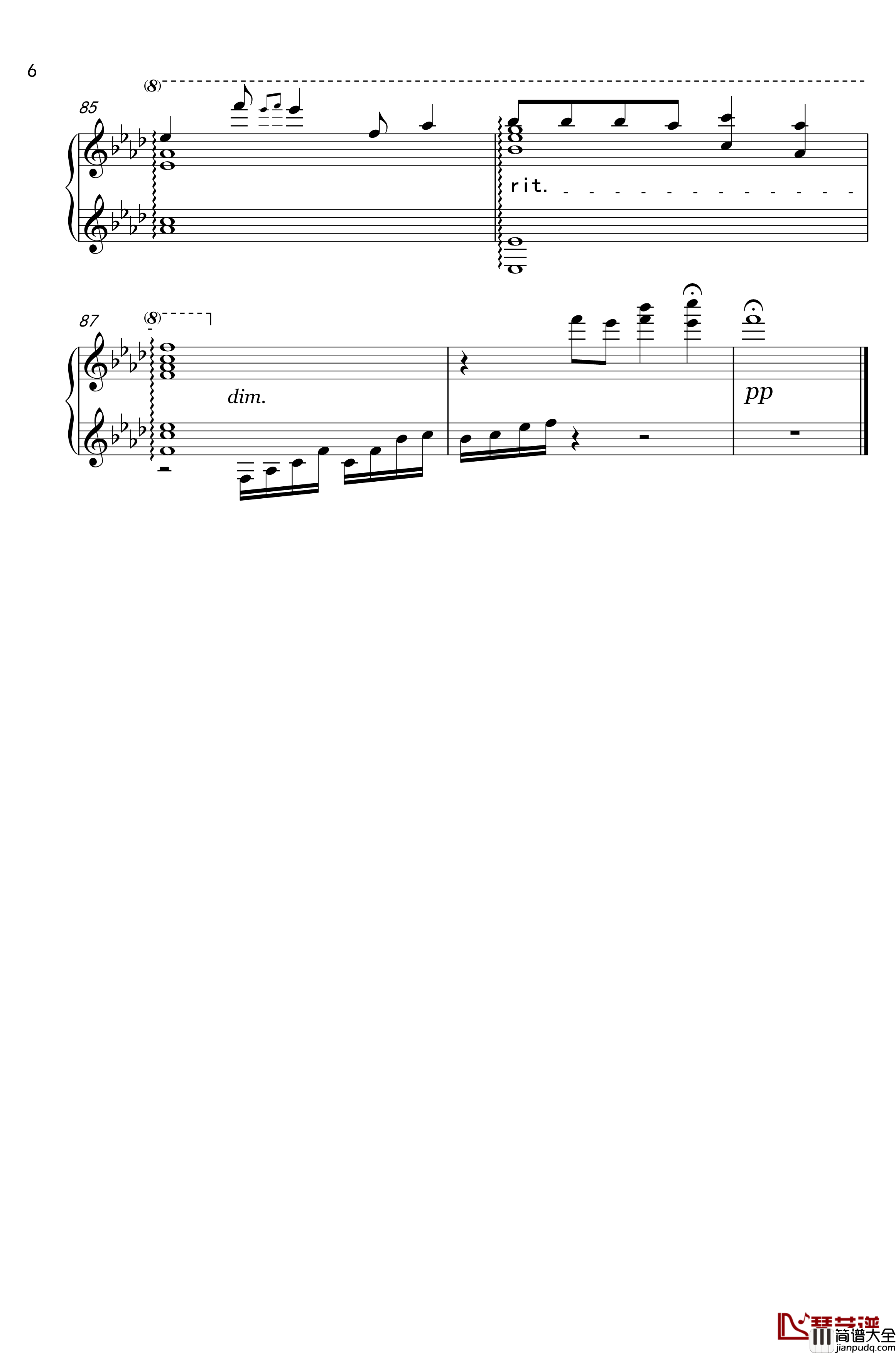 芒种钢琴谱_赵方婧_超还原很难