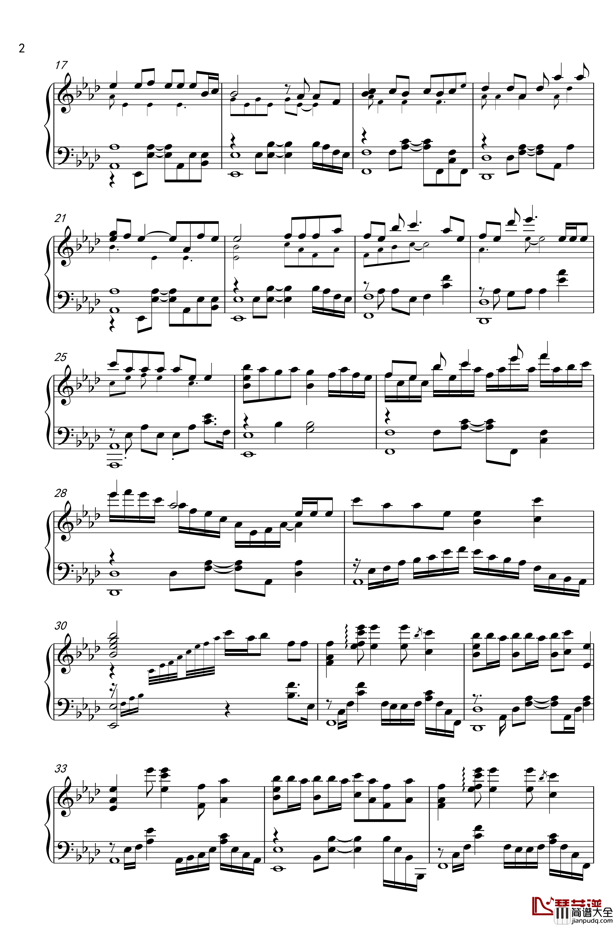 芒种钢琴谱_赵方婧_超还原很难