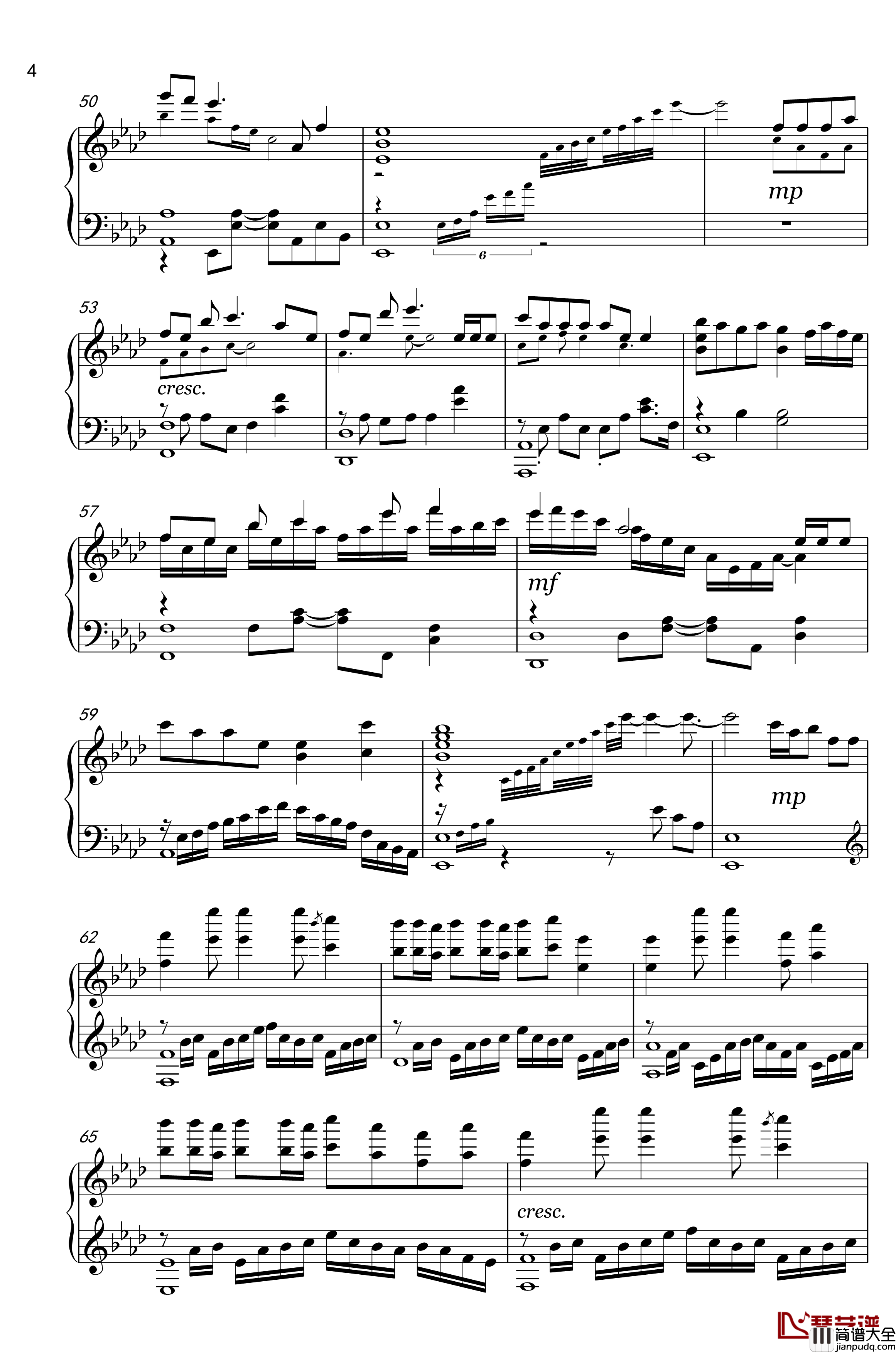 芒种钢琴谱_赵方婧_超还原很难