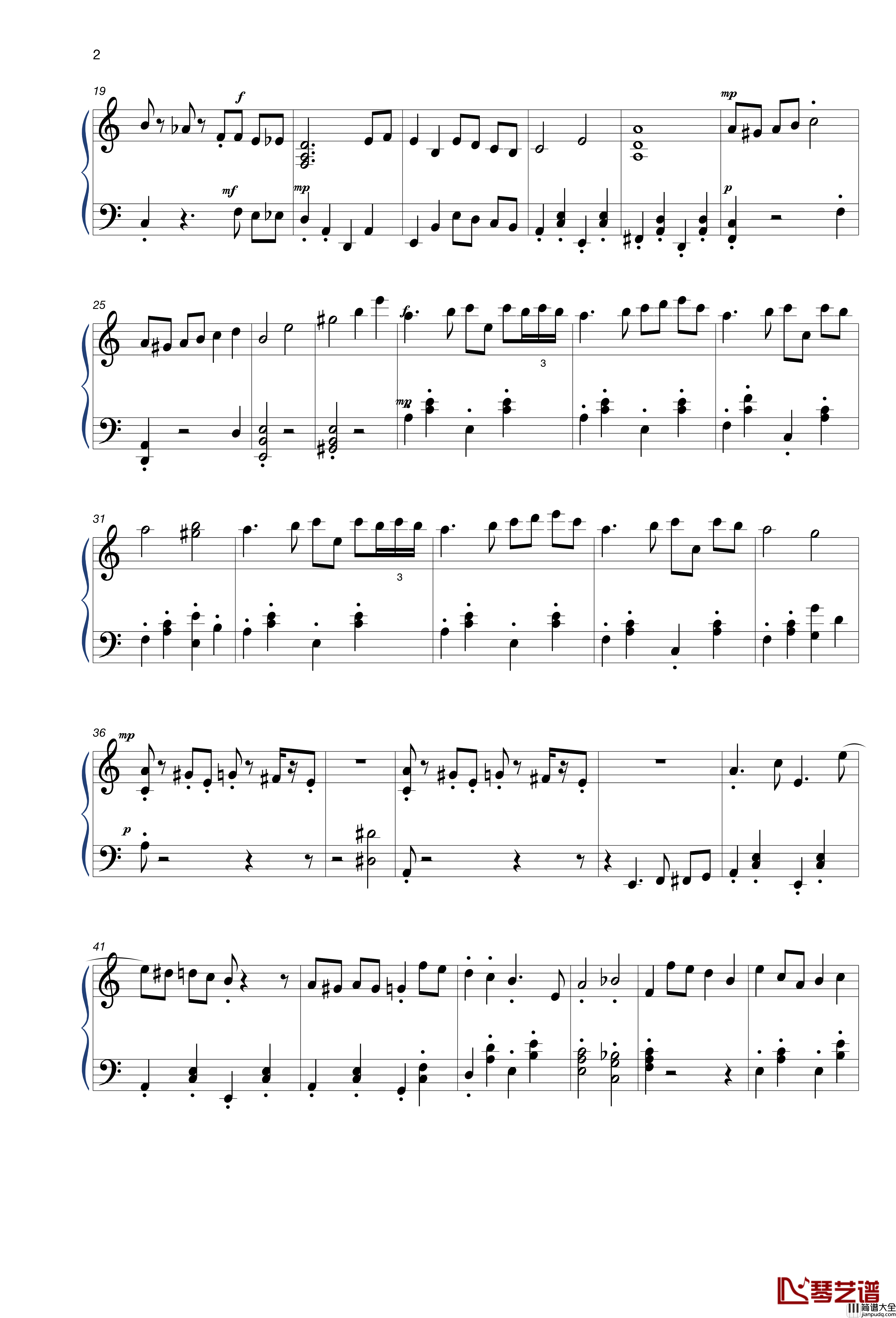 植物大战僵尸2现代时光钢琴谱_摩登世界