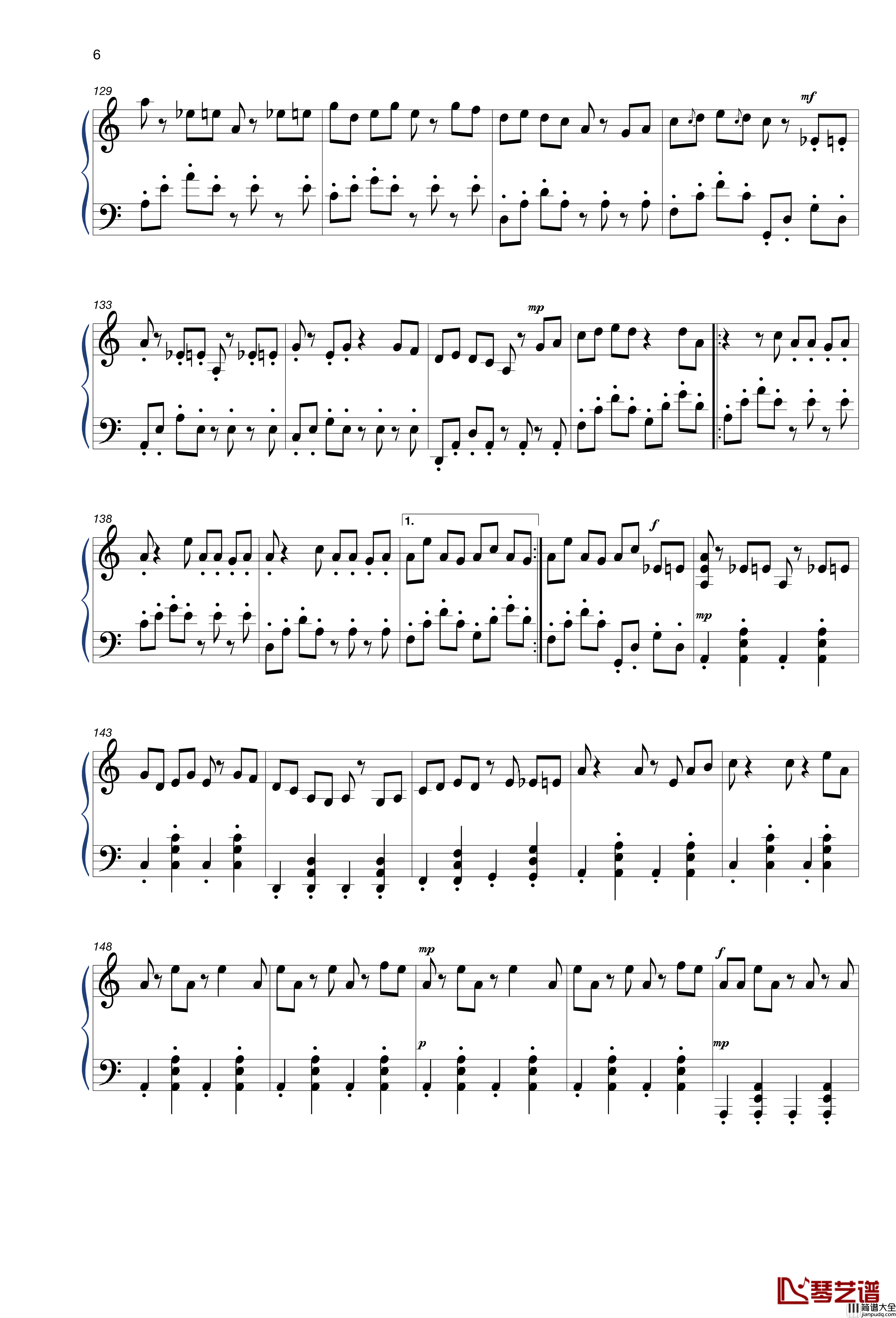 植物大战僵尸2现代时光钢琴谱_摩登世界