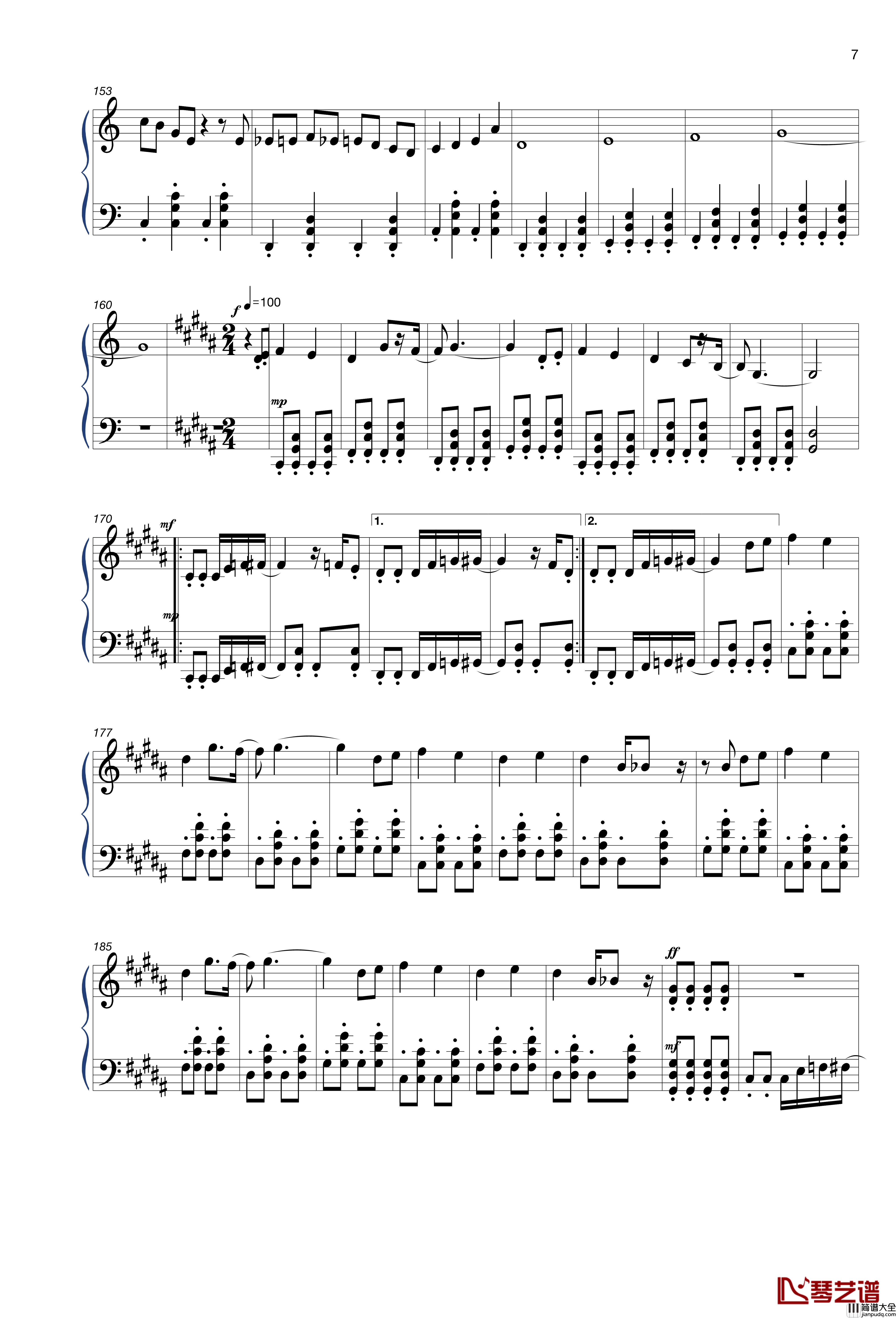 植物大战僵尸2现代时光钢琴谱_摩登世界