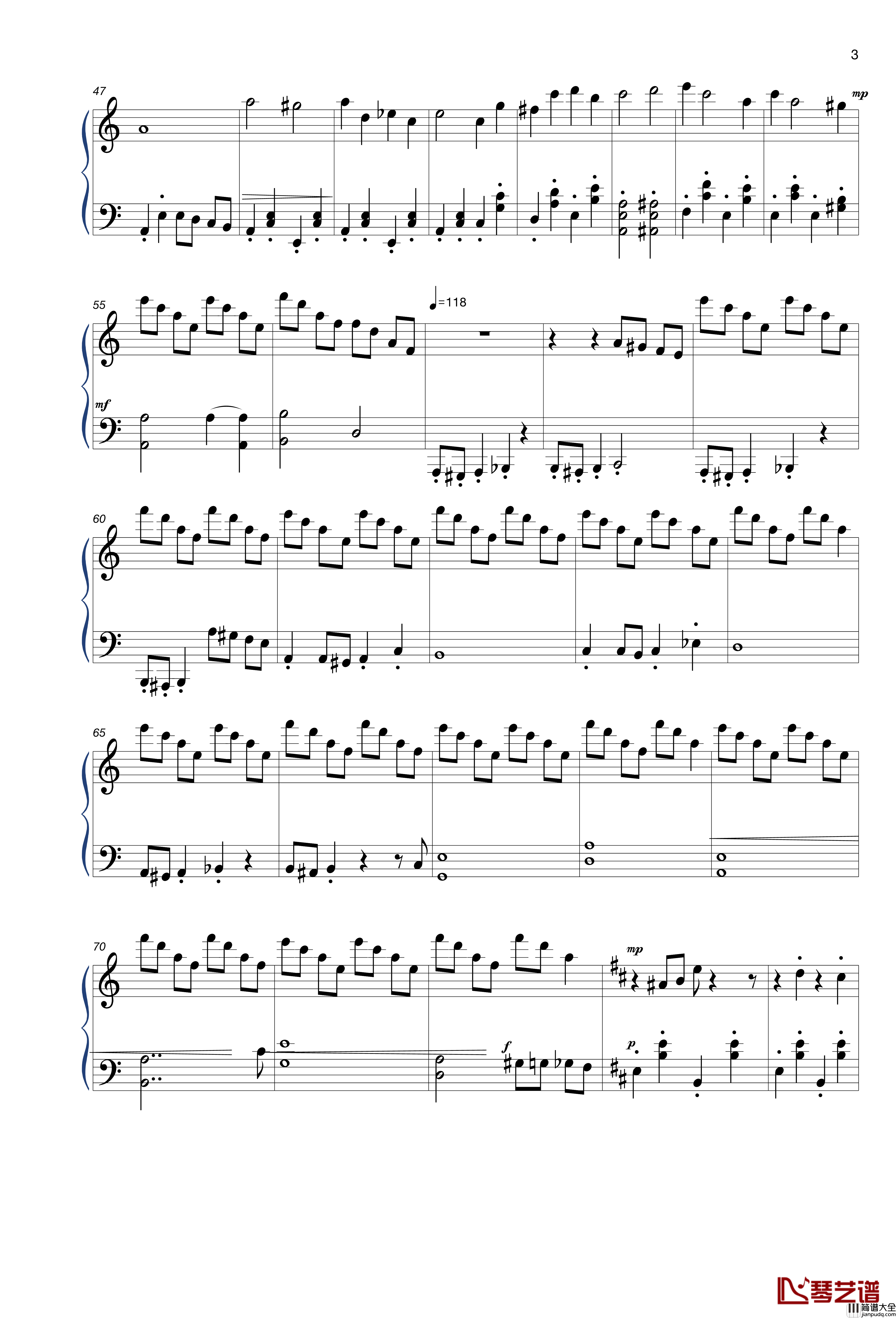 植物大战僵尸2现代时光钢琴谱_摩登世界