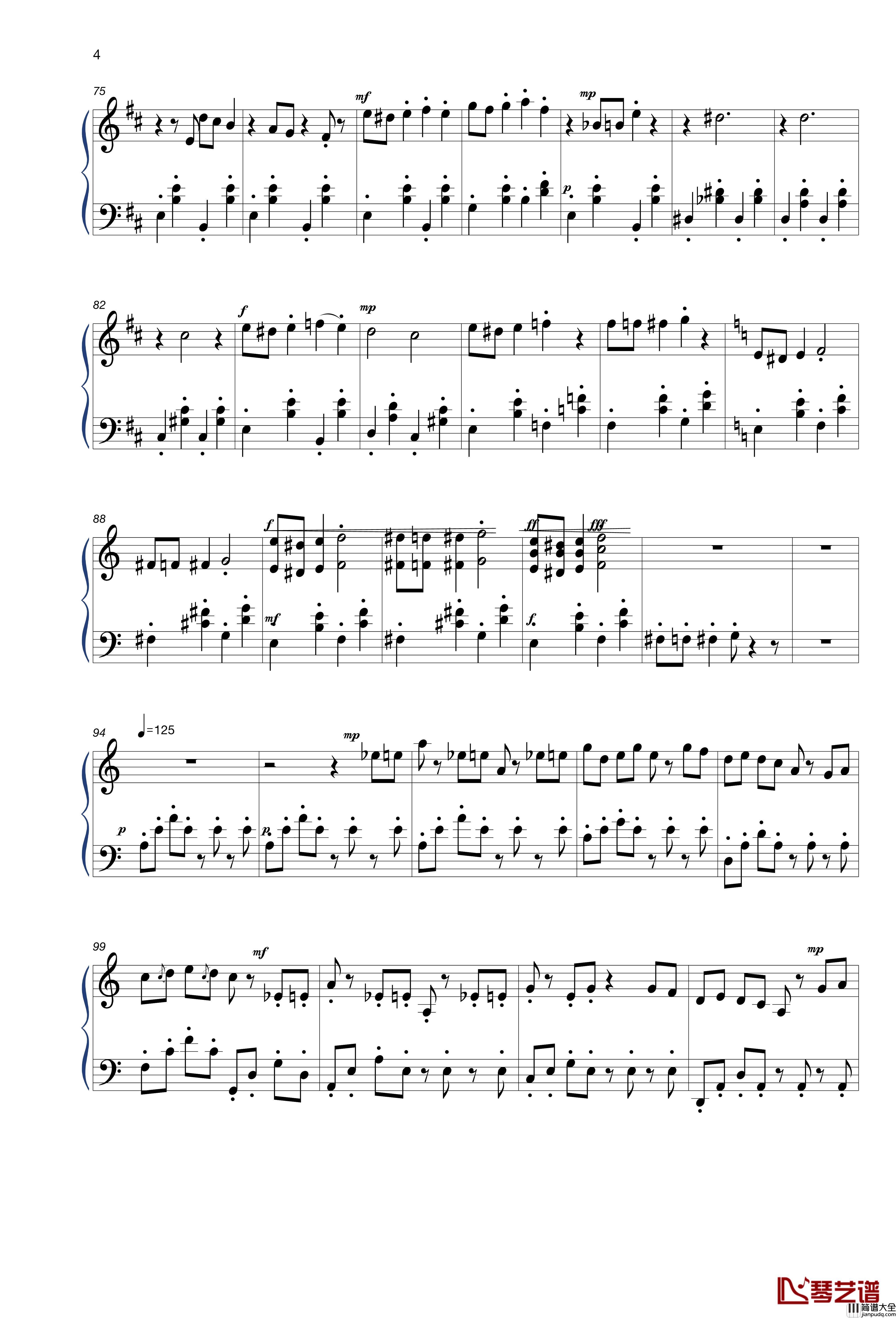 植物大战僵尸2现代时光钢琴谱_摩登世界