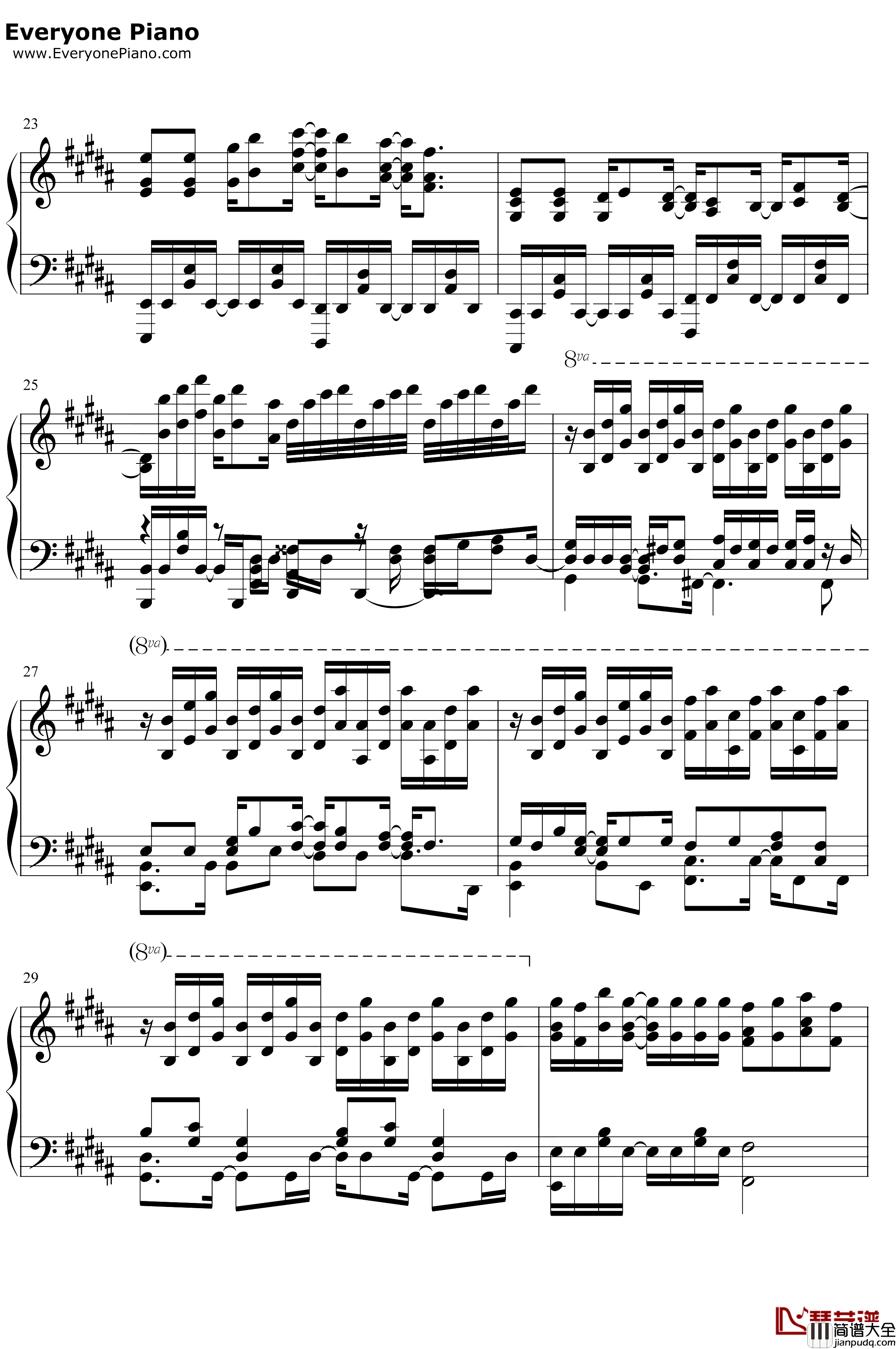 スカイクラッドの観測者钢琴谱_伊藤香奈子_命运石之门ED