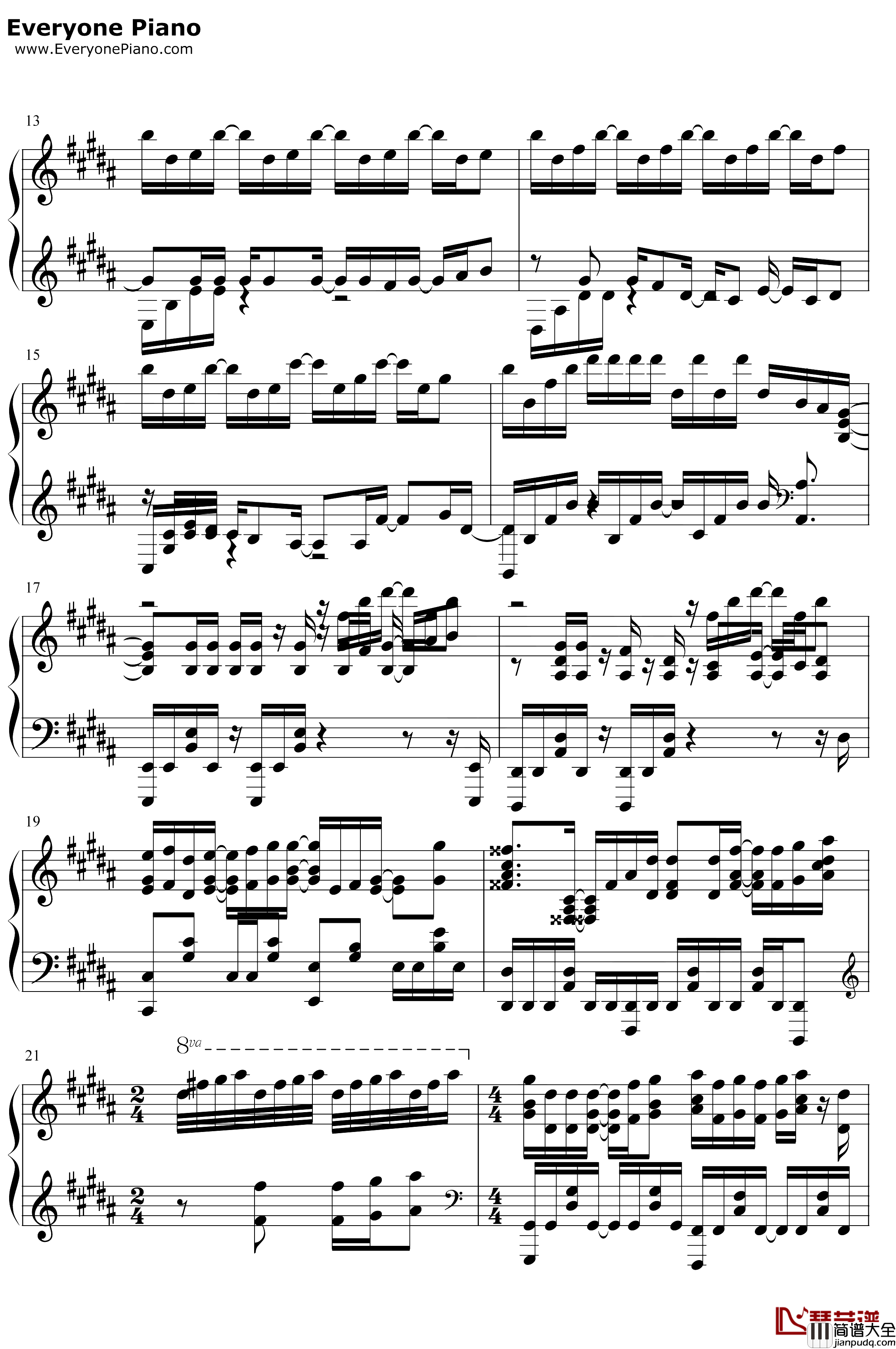 スカイクラッドの観測者钢琴谱_伊藤香奈子_命运石之门ED