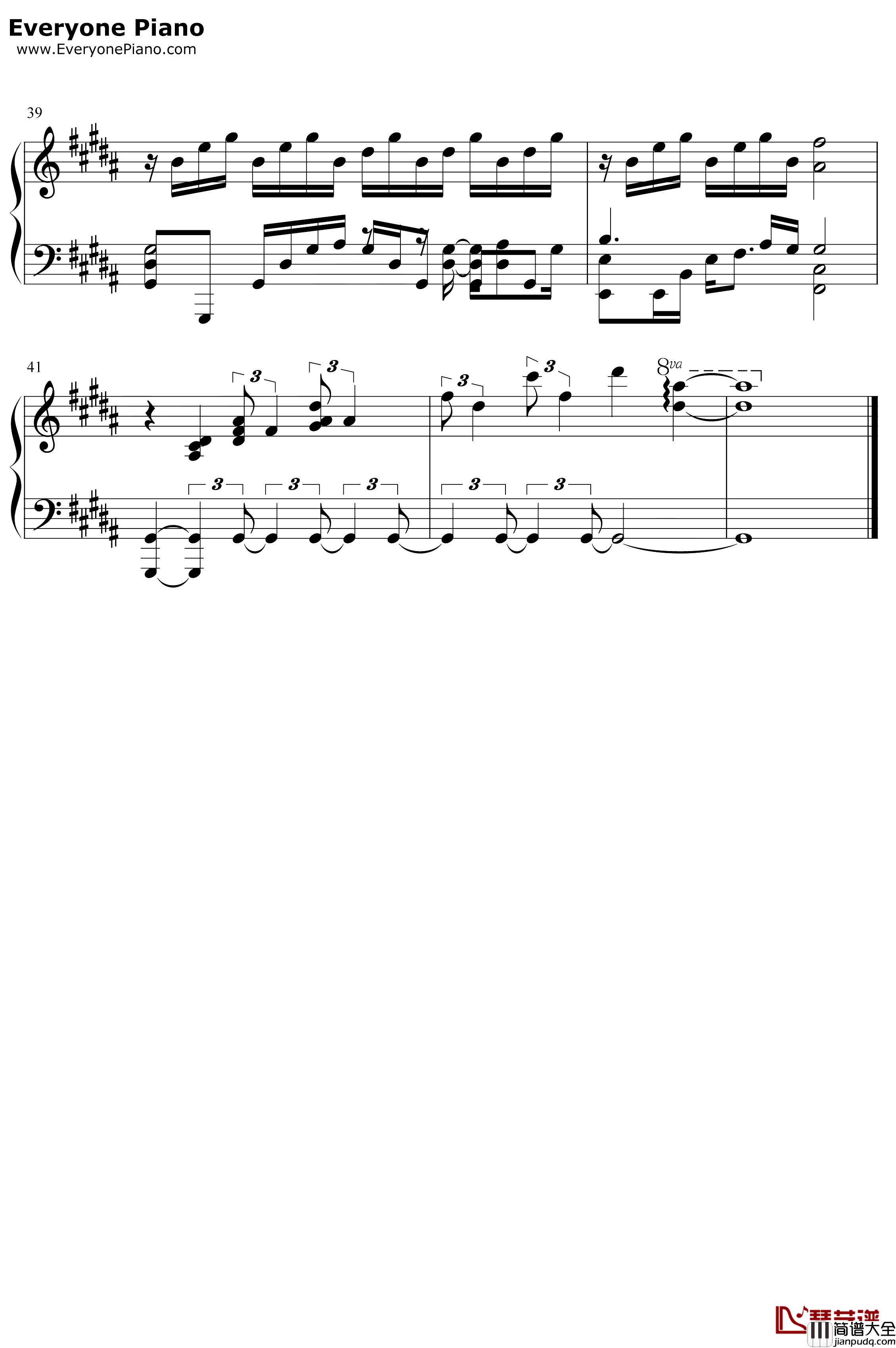 スカイクラッドの観測者钢琴谱_伊藤香奈子_命运石之门ED