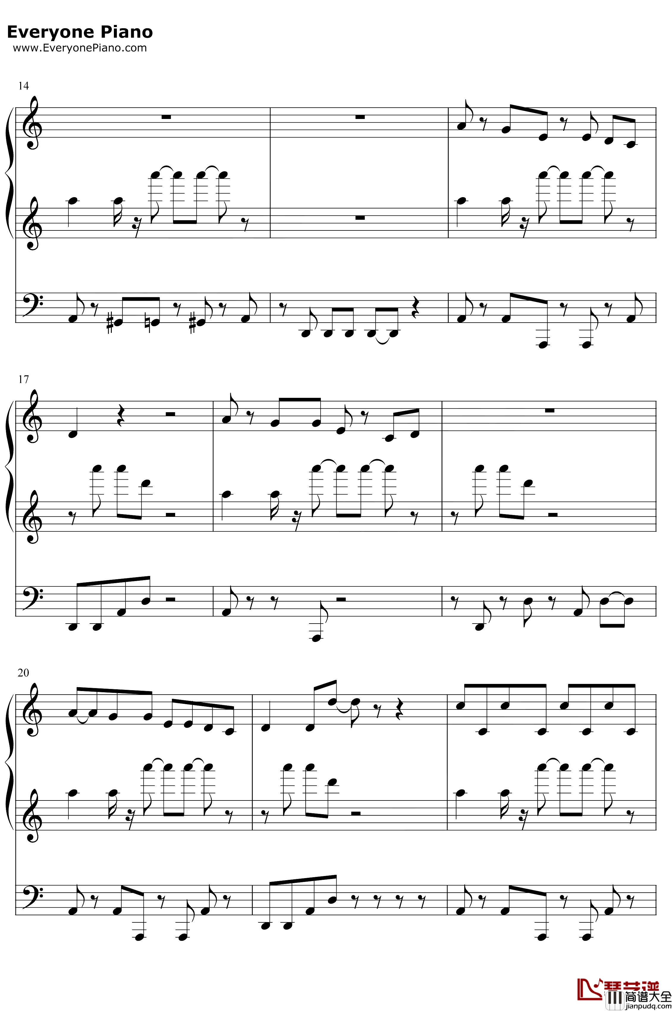 チカっとチカ千花っ♡钢琴谱_小原好美_辉夜大小姐想让我告白天才们的恋爱头脑战OST