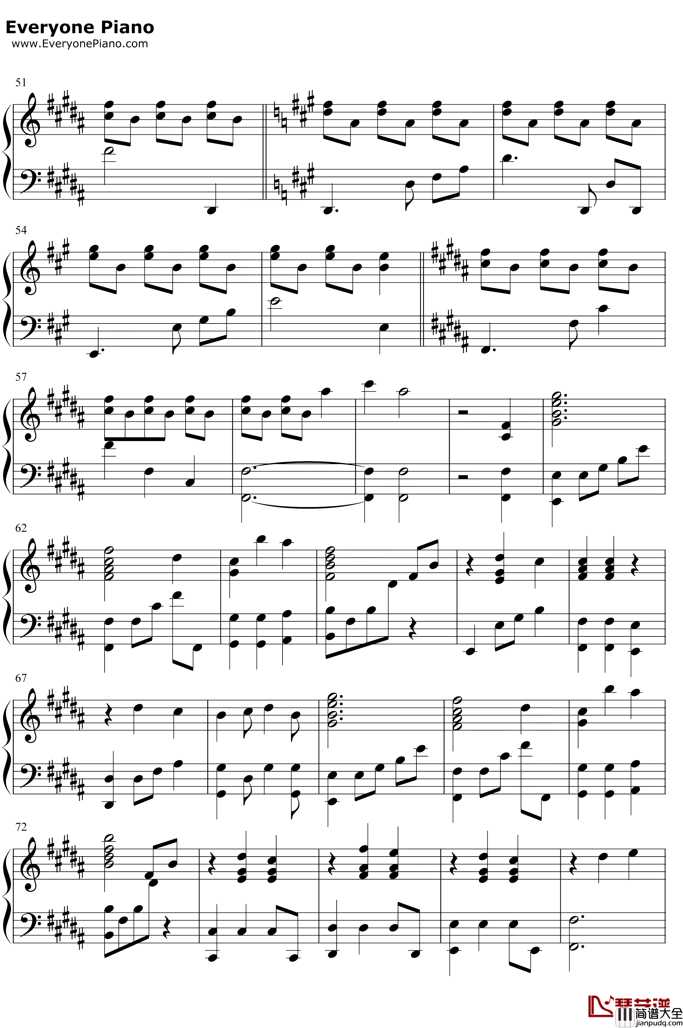 Fallin钢琴谱_marina_Charlotte剧中歌