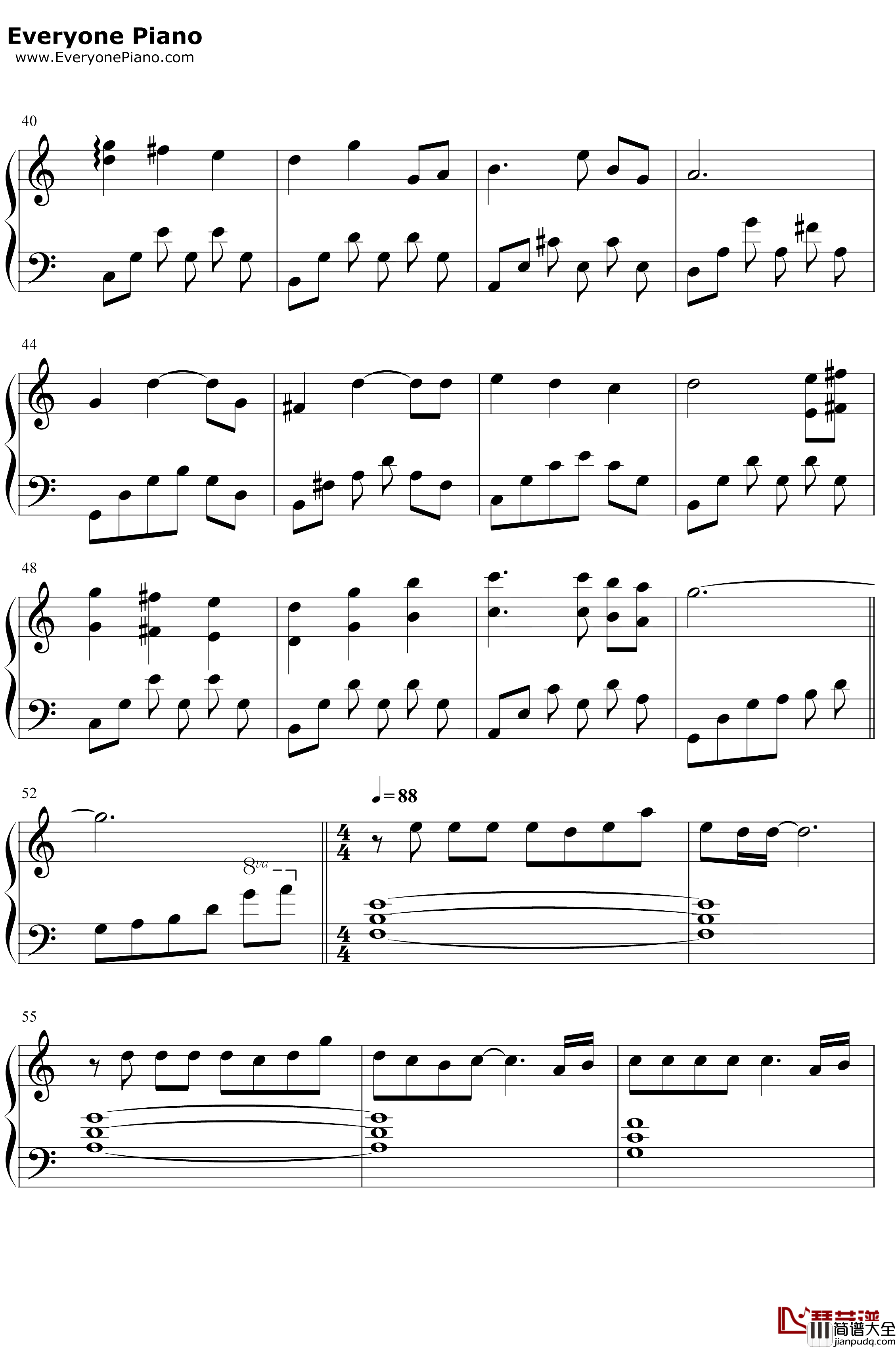 千与千寻BGM串烧钢琴谱_久石让_千与千寻BGM串烧