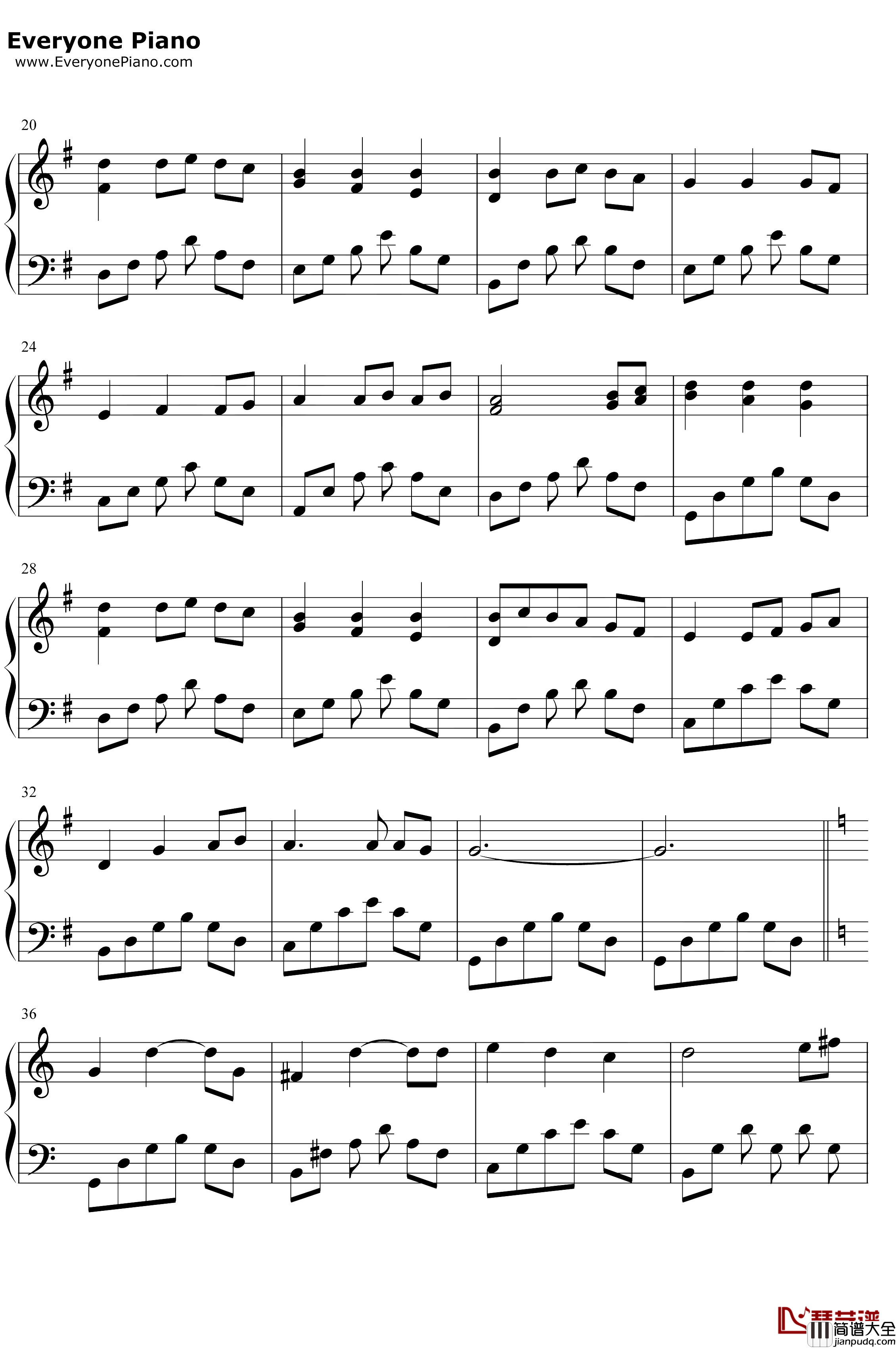 千与千寻BGM串烧钢琴谱_久石让_千与千寻BGM串烧