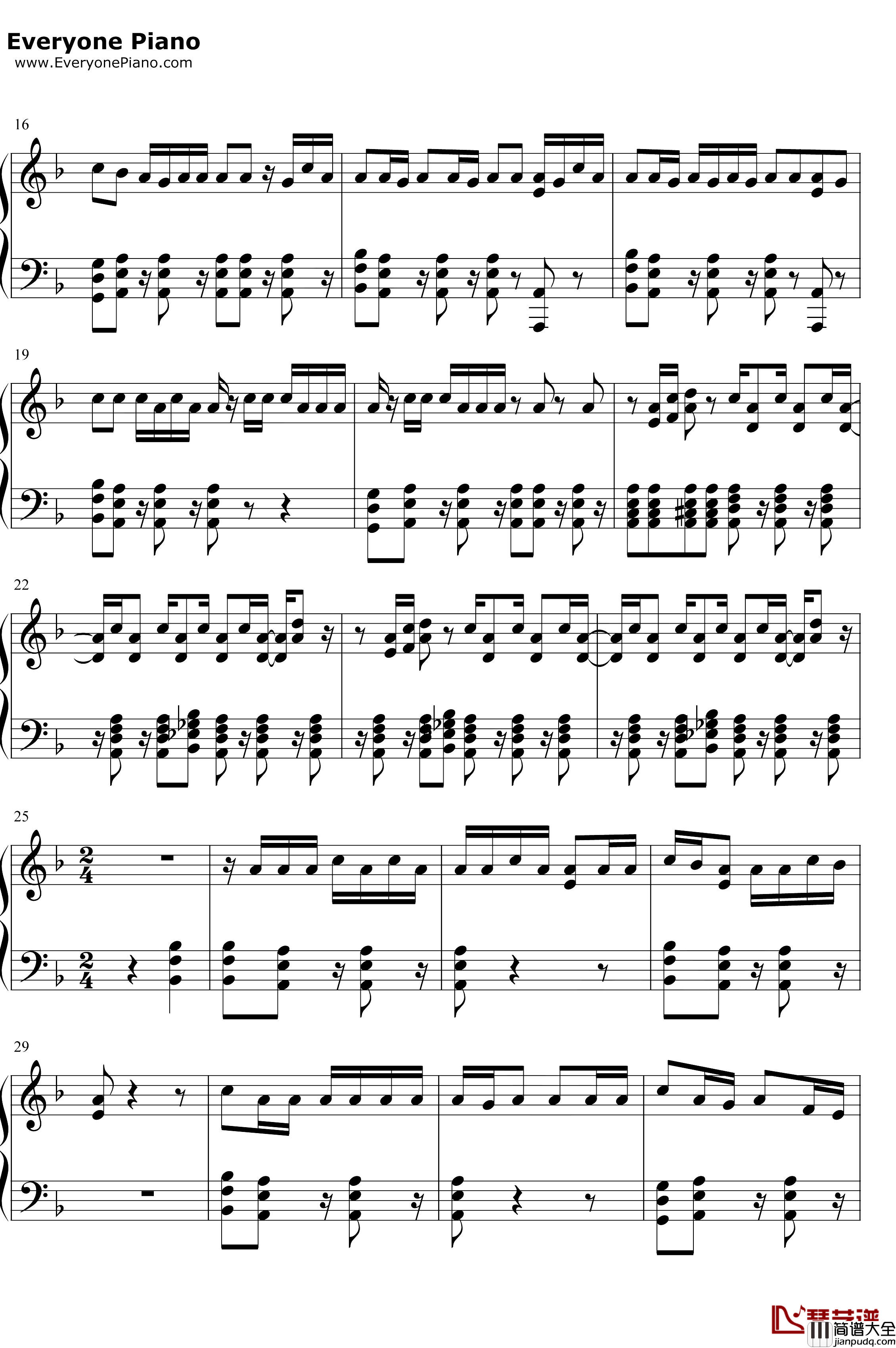 Chicken_Noodle_Soup钢琴谱_J_Hope_J_Hope