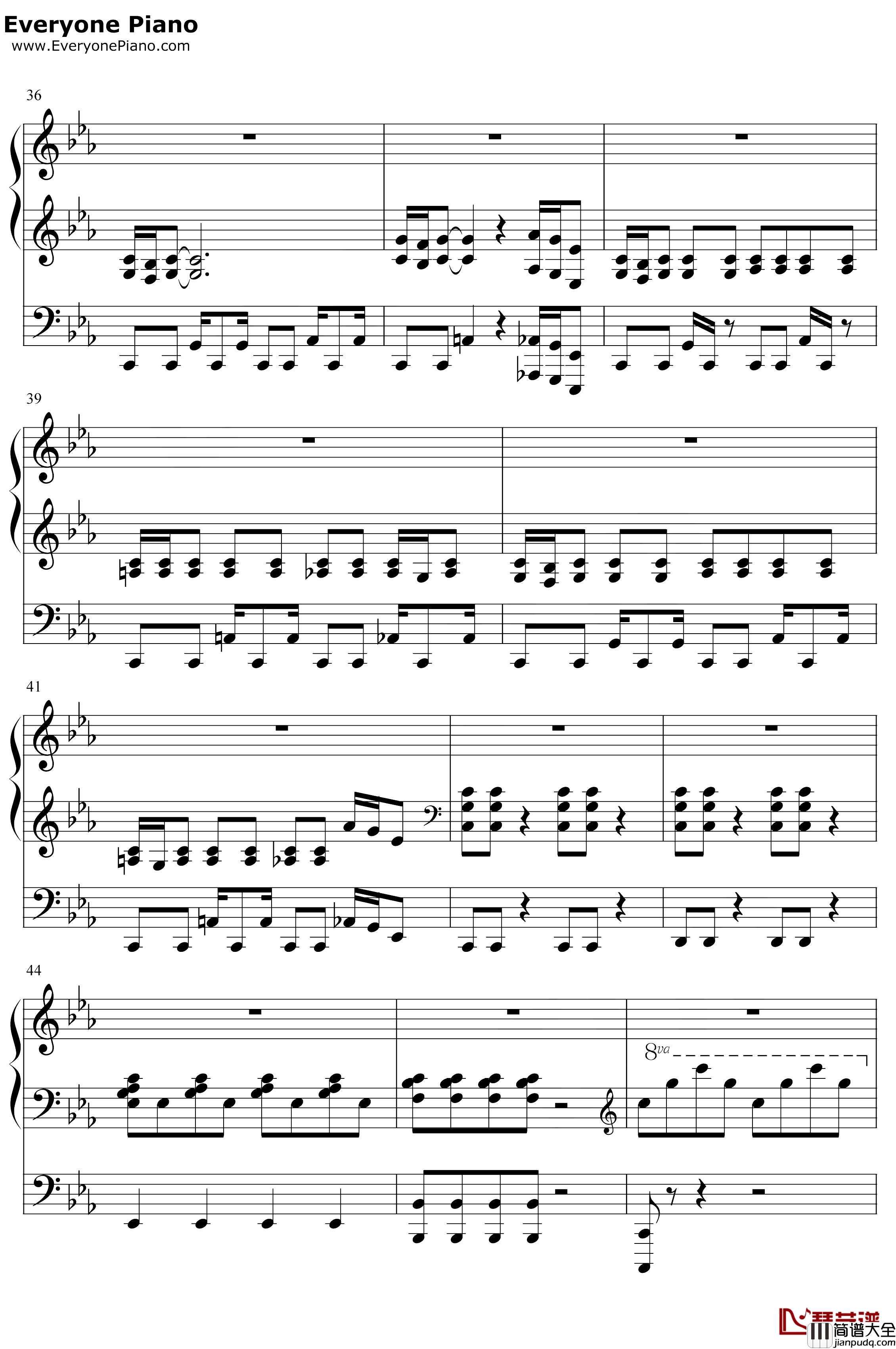 Right_Hand_Man钢琴谱_Lin_Manuel_Miranda_汉密尔顿OST