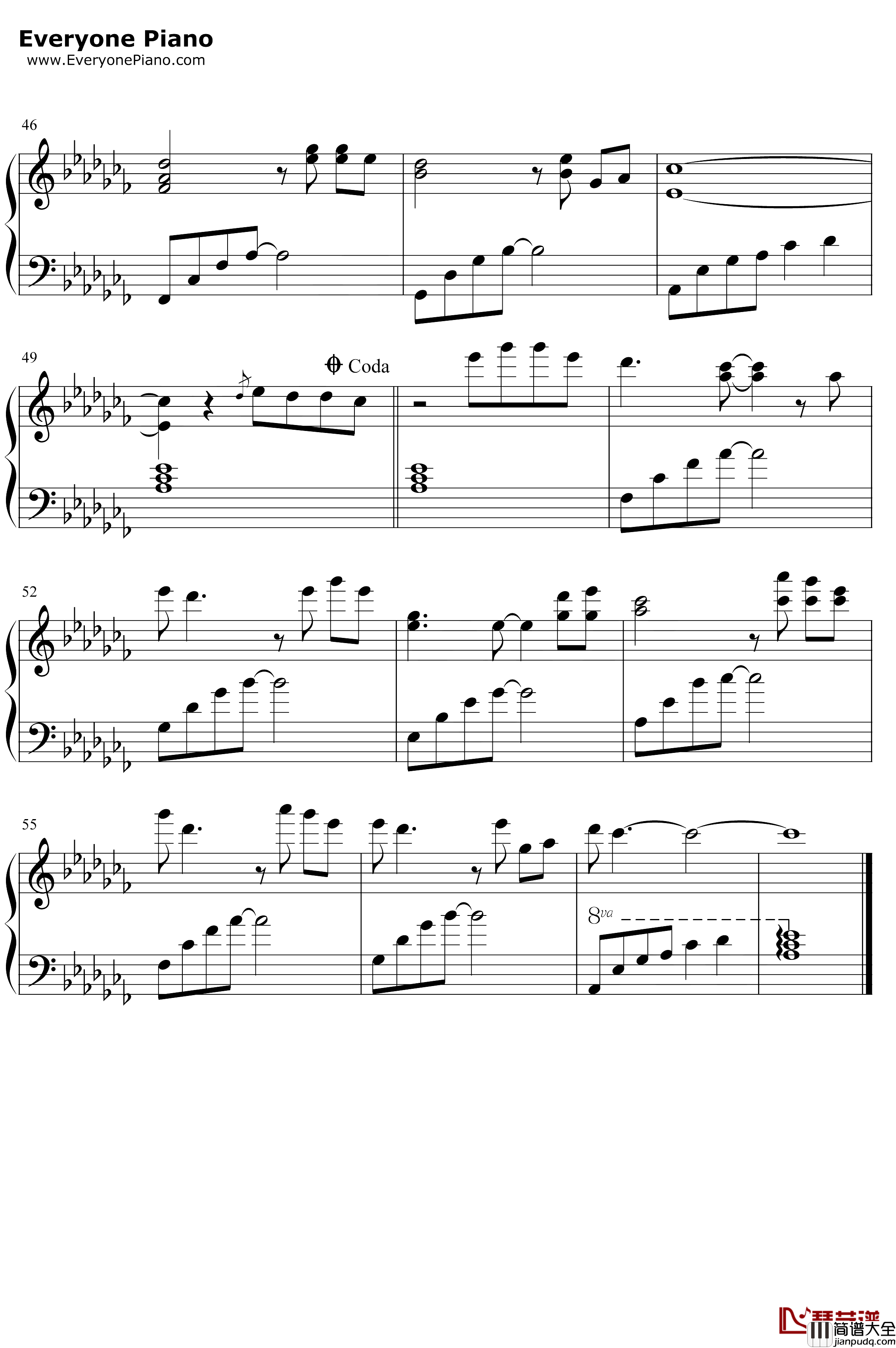 故梦钢琴谱_双笙_改编版