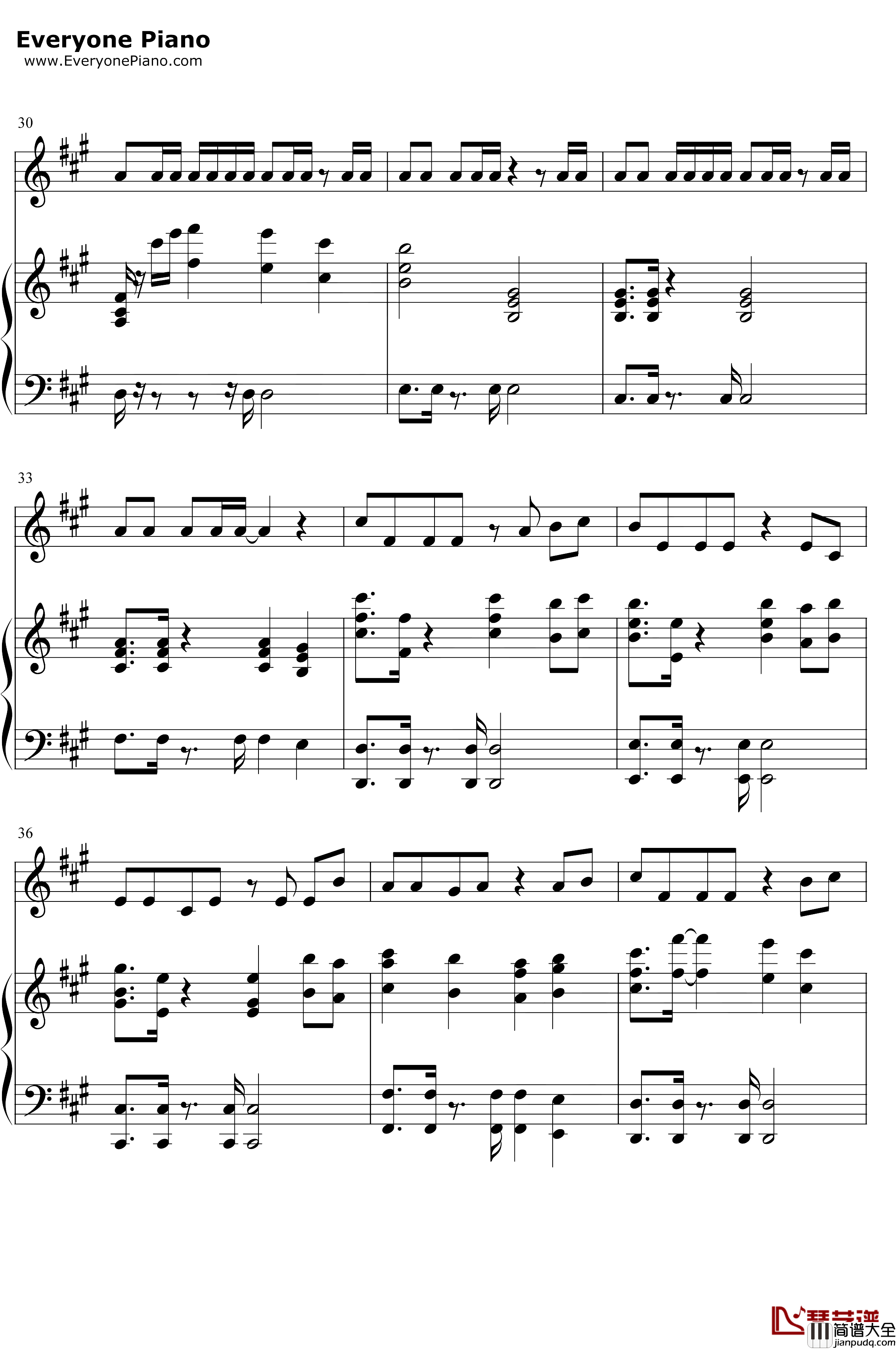 野狼Disco钢琴谱_宝石Gem_心里的花我想要带你回家_2019抖音最火神曲