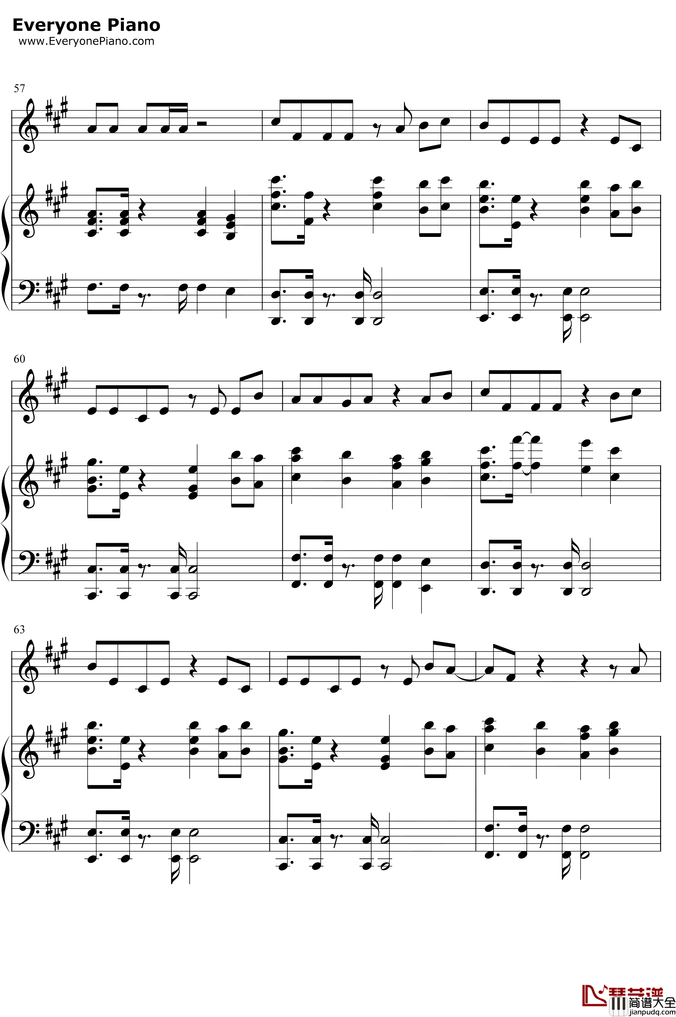 野狼Disco钢琴谱_宝石Gem_心里的花我想要带你回家_2019抖音最火神曲