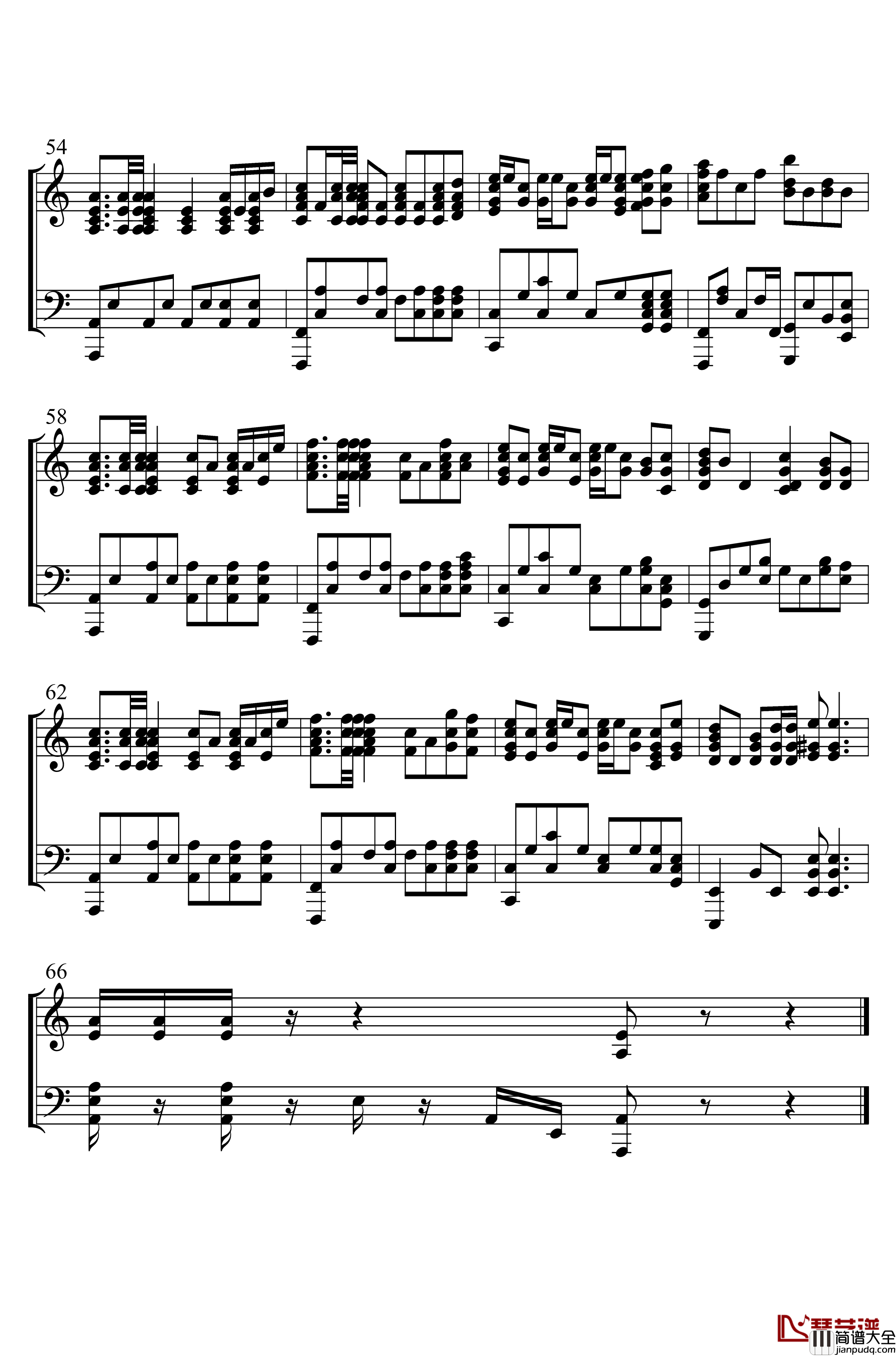 钢铁洪流进行曲钢琴谱_完美版_李旭昊