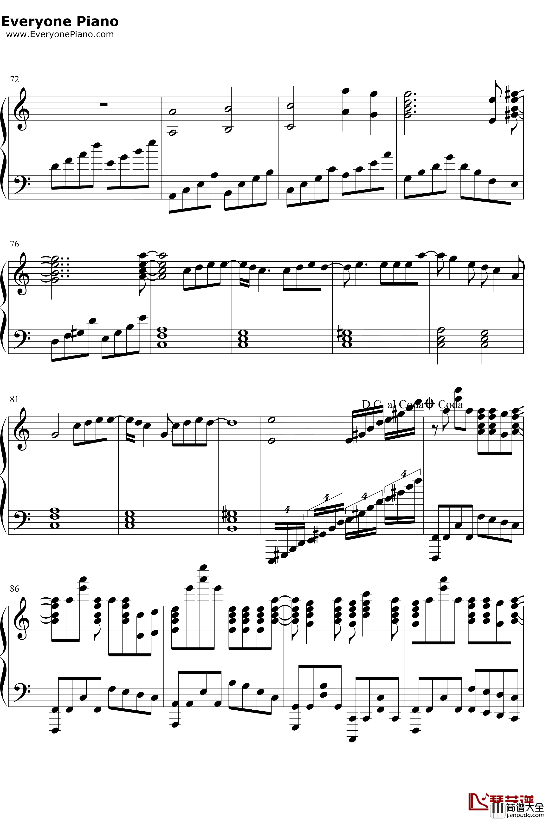 The_Ballad_of_Mona_Lisa钢琴谱_Panic!attheDisco_MonaLisa