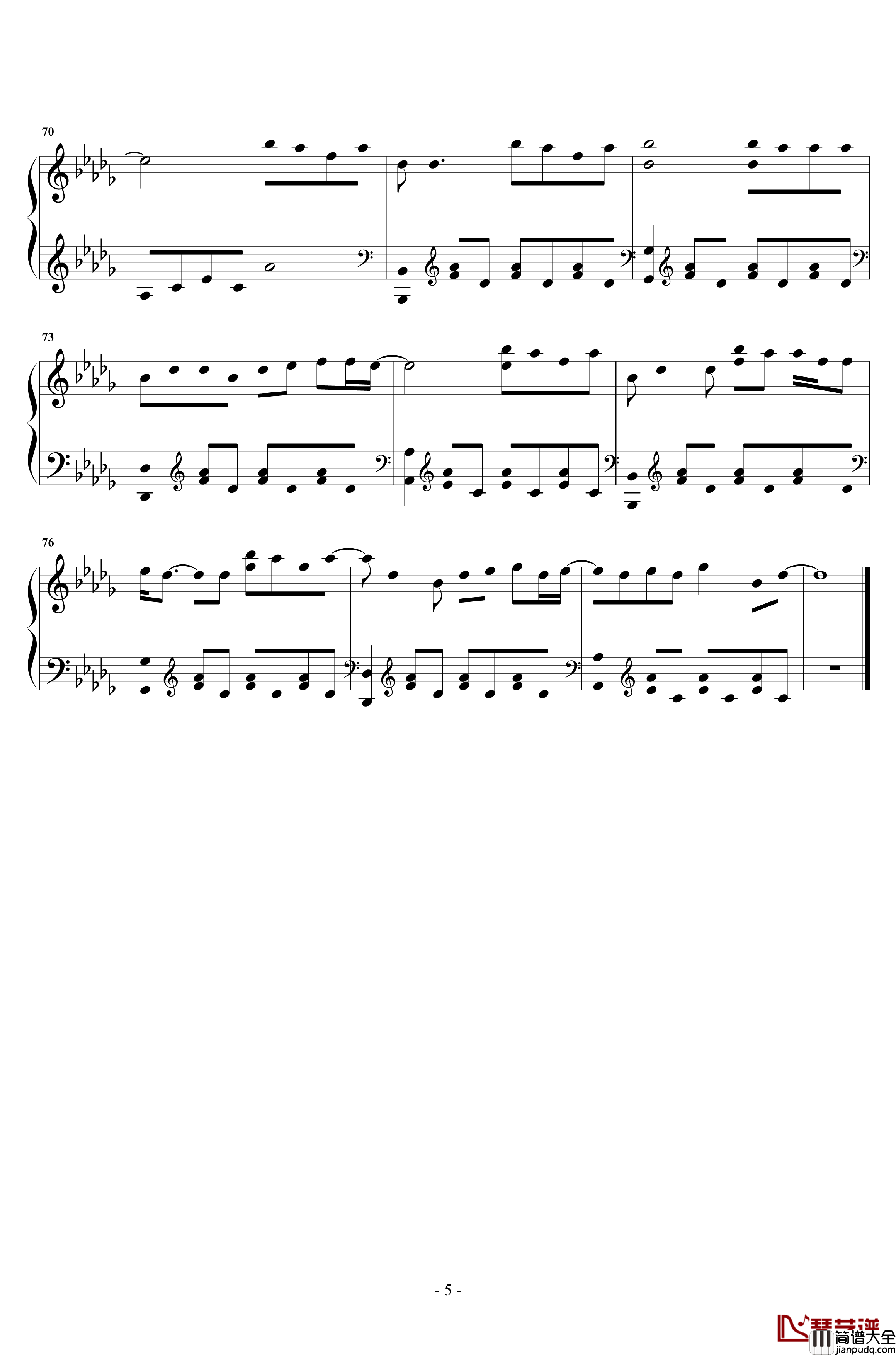 Monsters钢琴谱_katie_sky