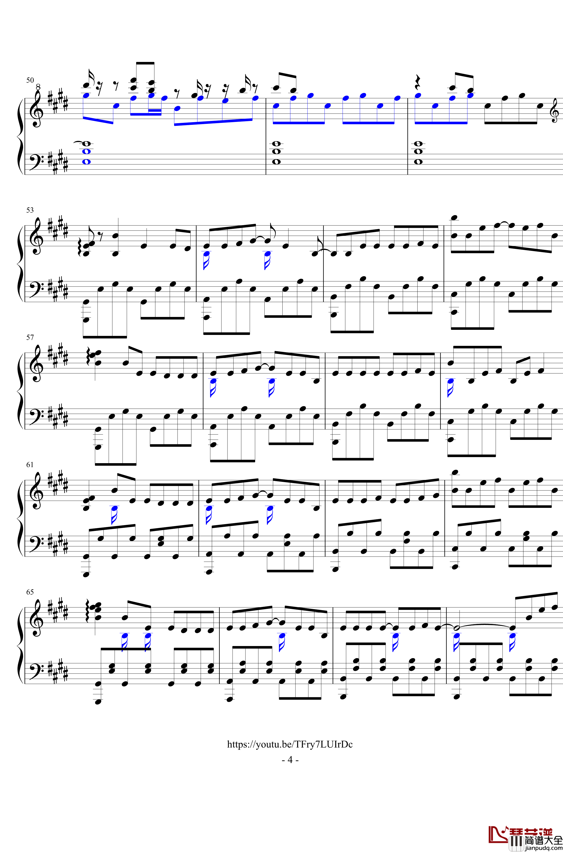 OST___グランドエスケープ钢琴谱_天气之子