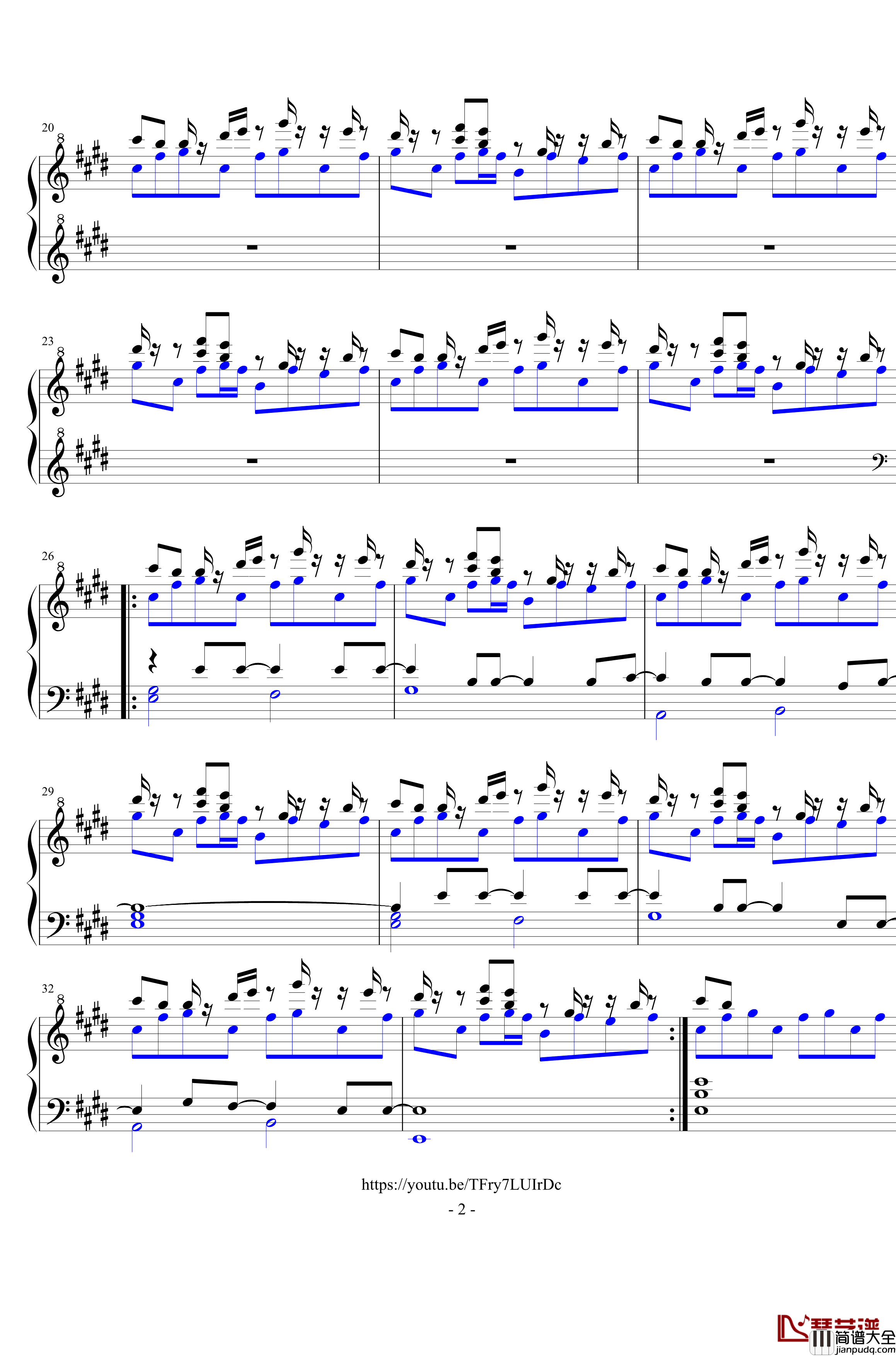 OST___グランドエスケープ钢琴谱_天气之子