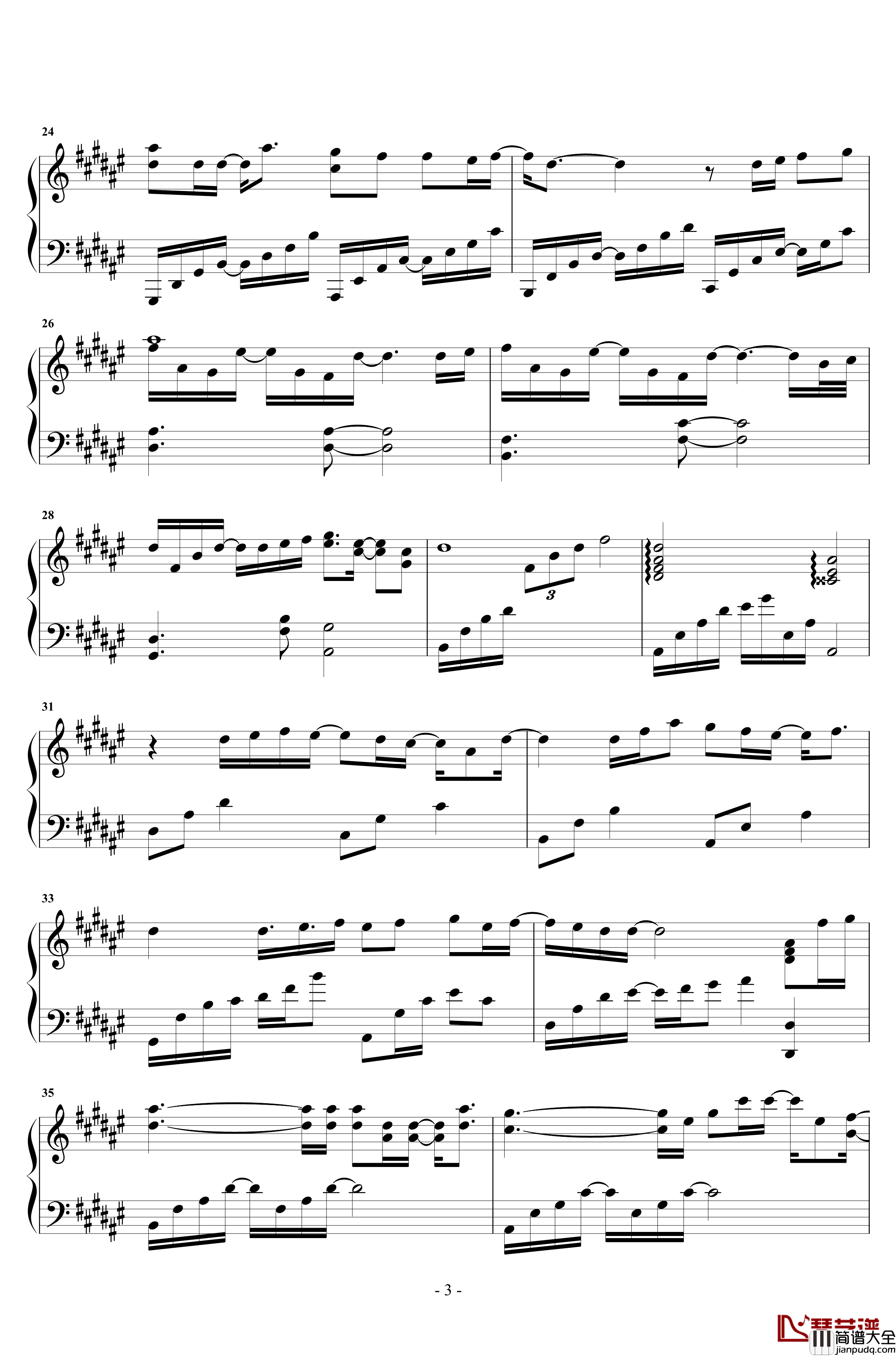 九万字钢琴谱_黄诗扶