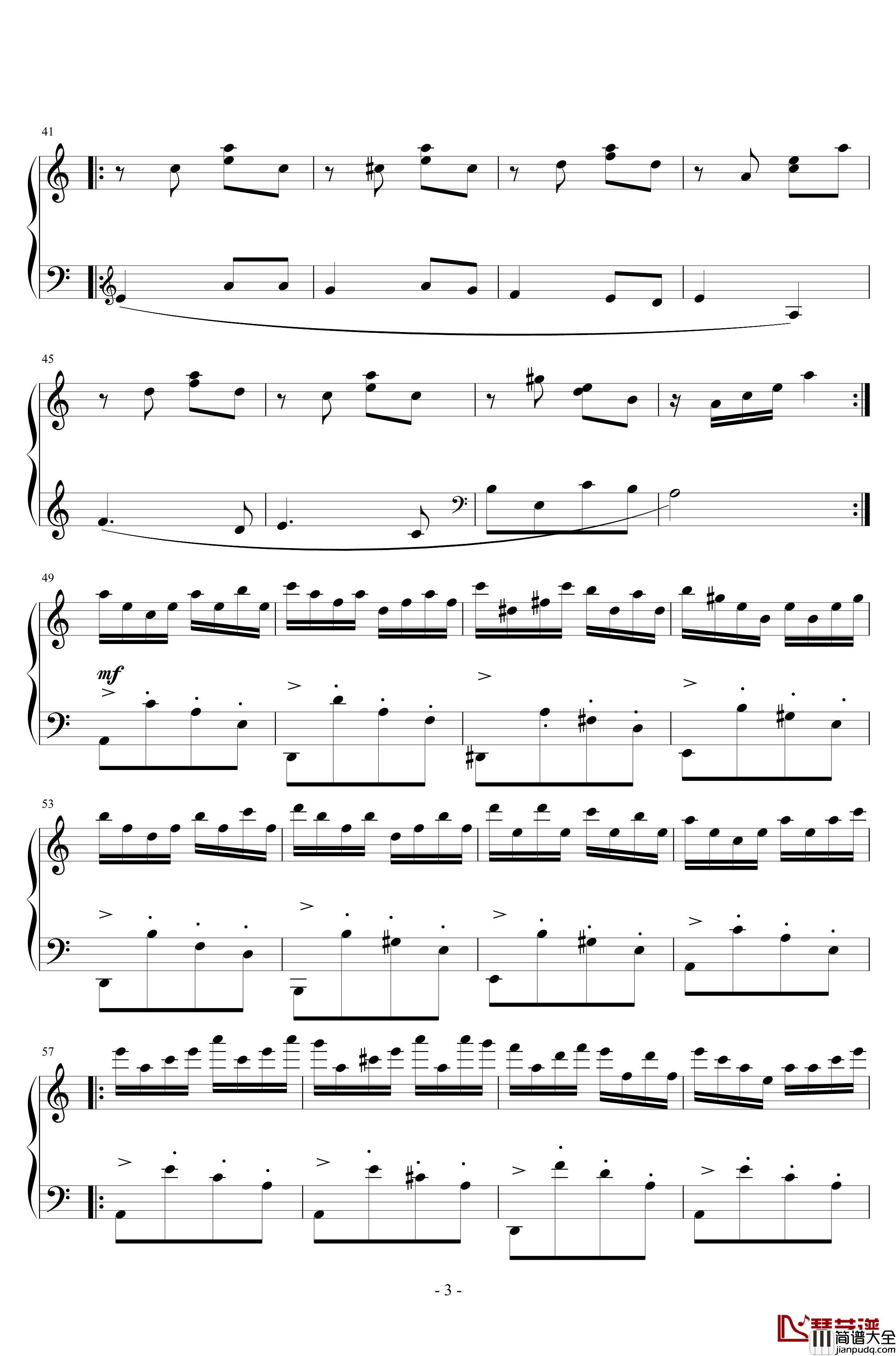 喀秋莎钢琴谱_钢琴独奏版_苏联名歌